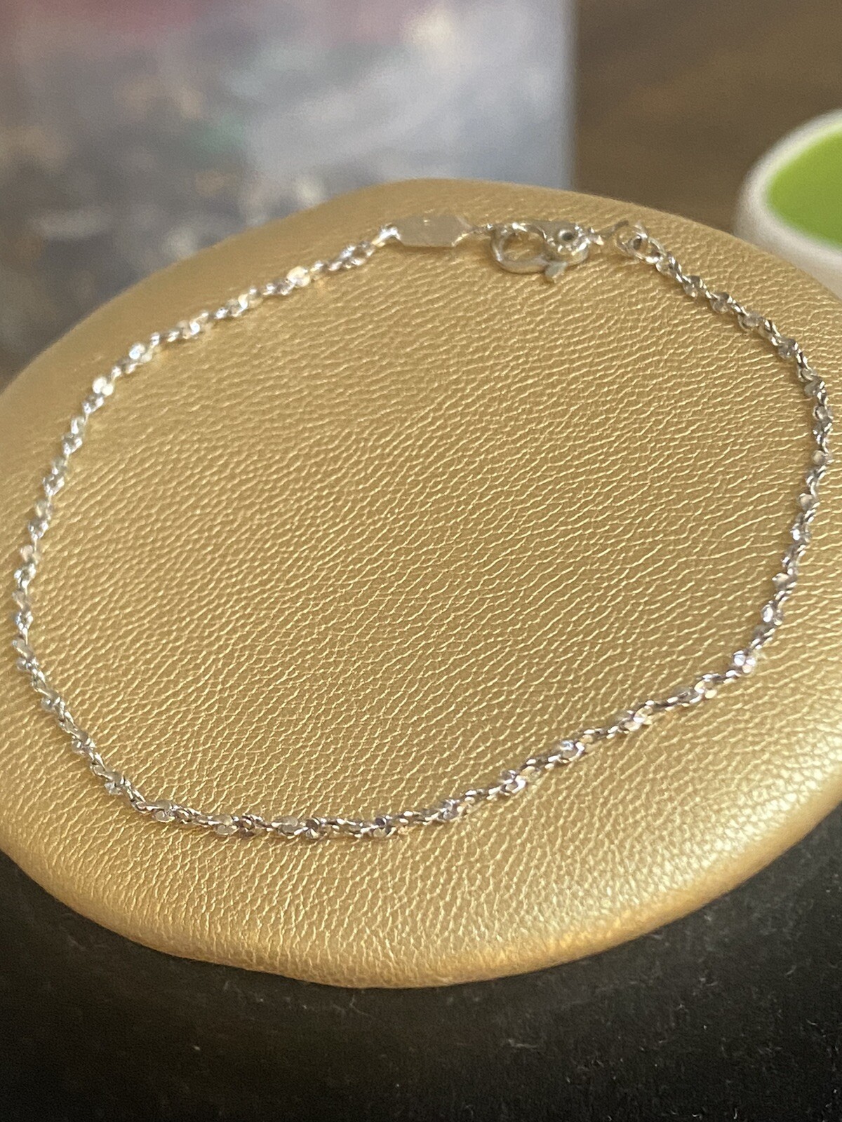 Vintage Signed Monet Silver Tone Twisted Chain Bracelet 7″ sister clasp