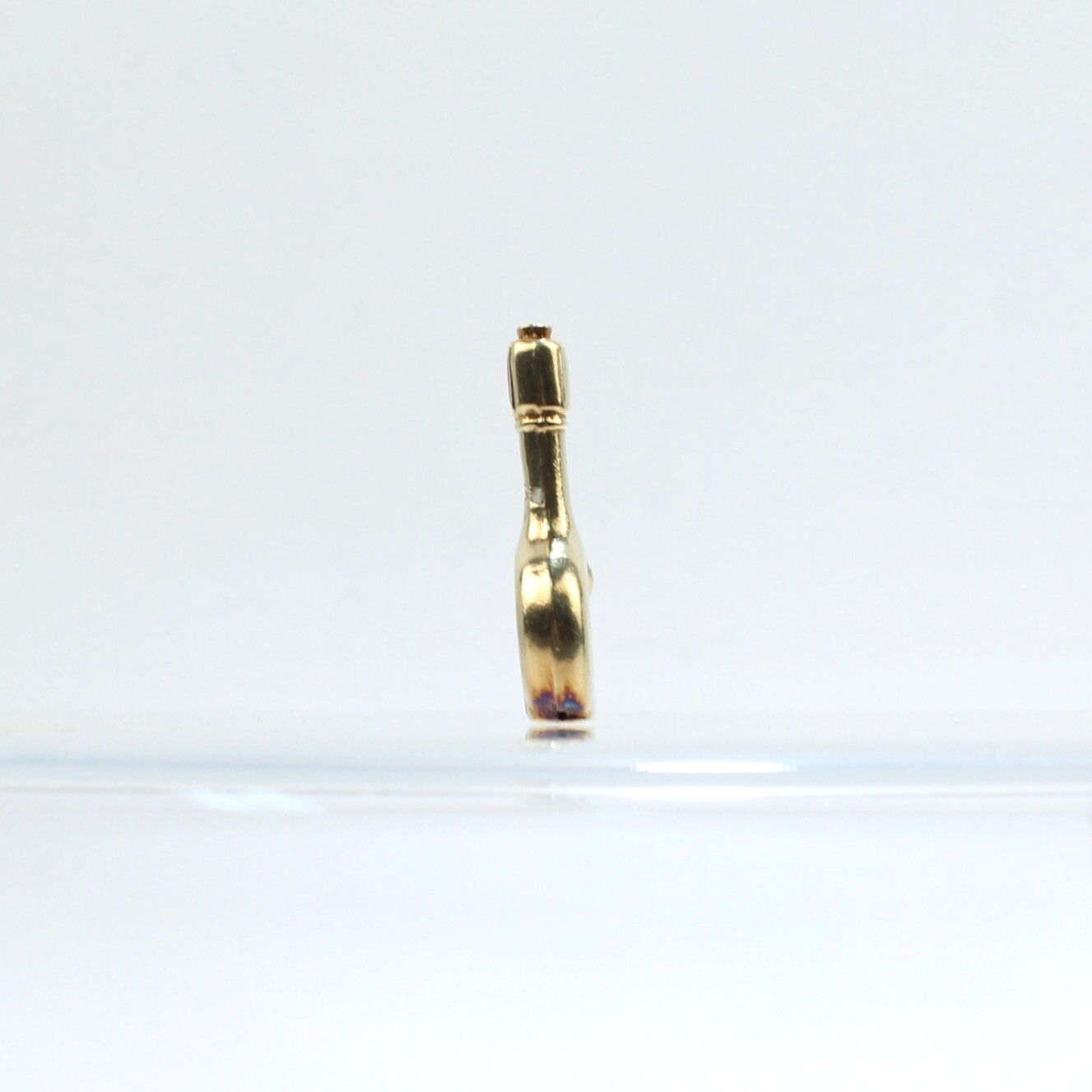 Vintage Enameled 18K Gold Charm of Curaçao Liqueur Bottle for a Bracelet – VR