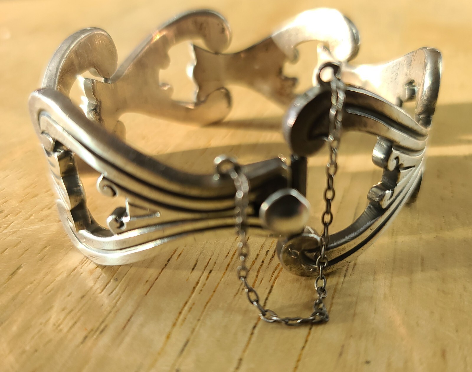 VTG Taxco MEX Sterling 925 Solid Silver 6.5″-6.75″ Chain Bracelet 76 Grams