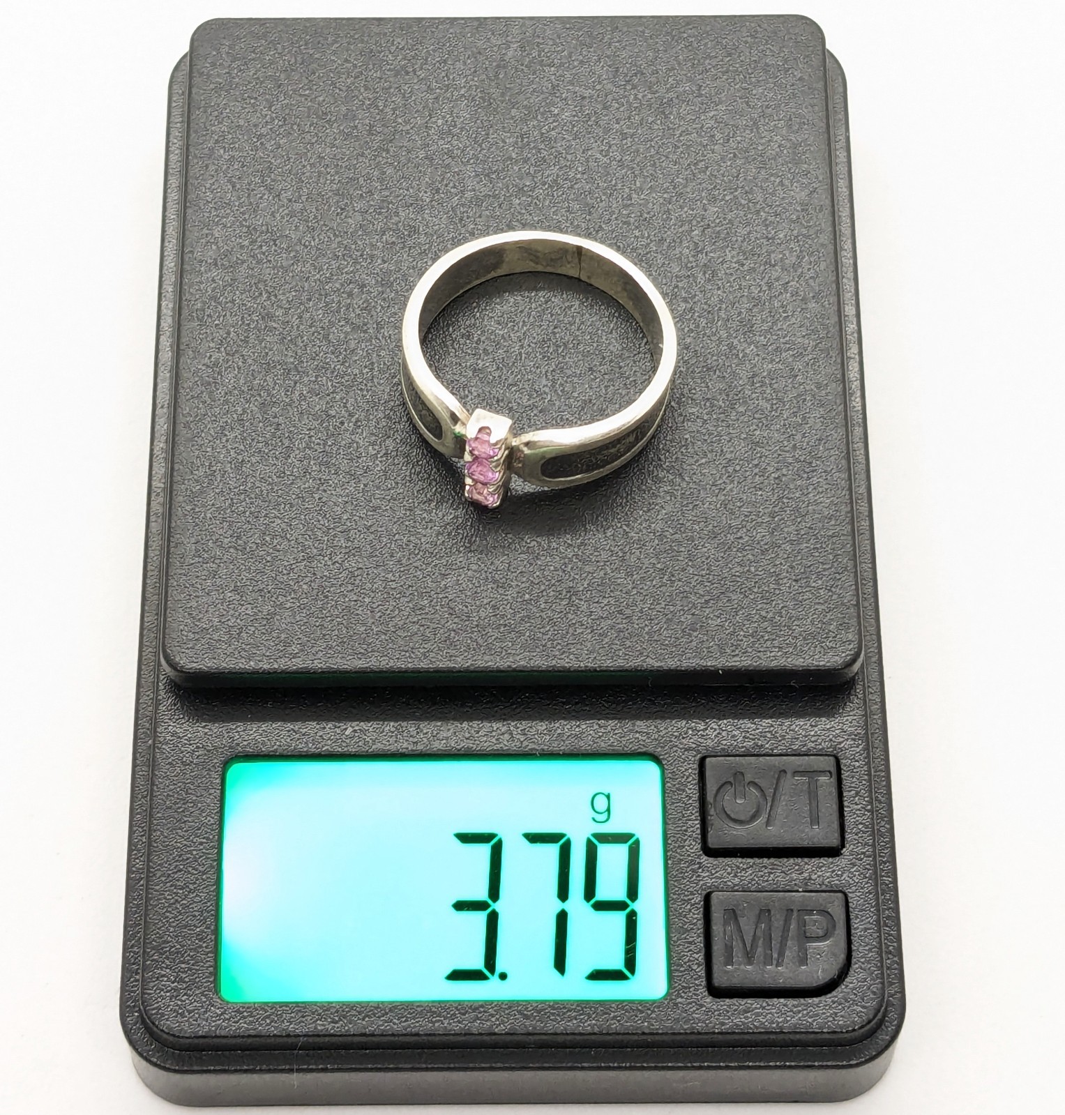Vintage Elegant RING Silver 925 with Chic Bright Stones -size: 8US (18.5mm)| #46