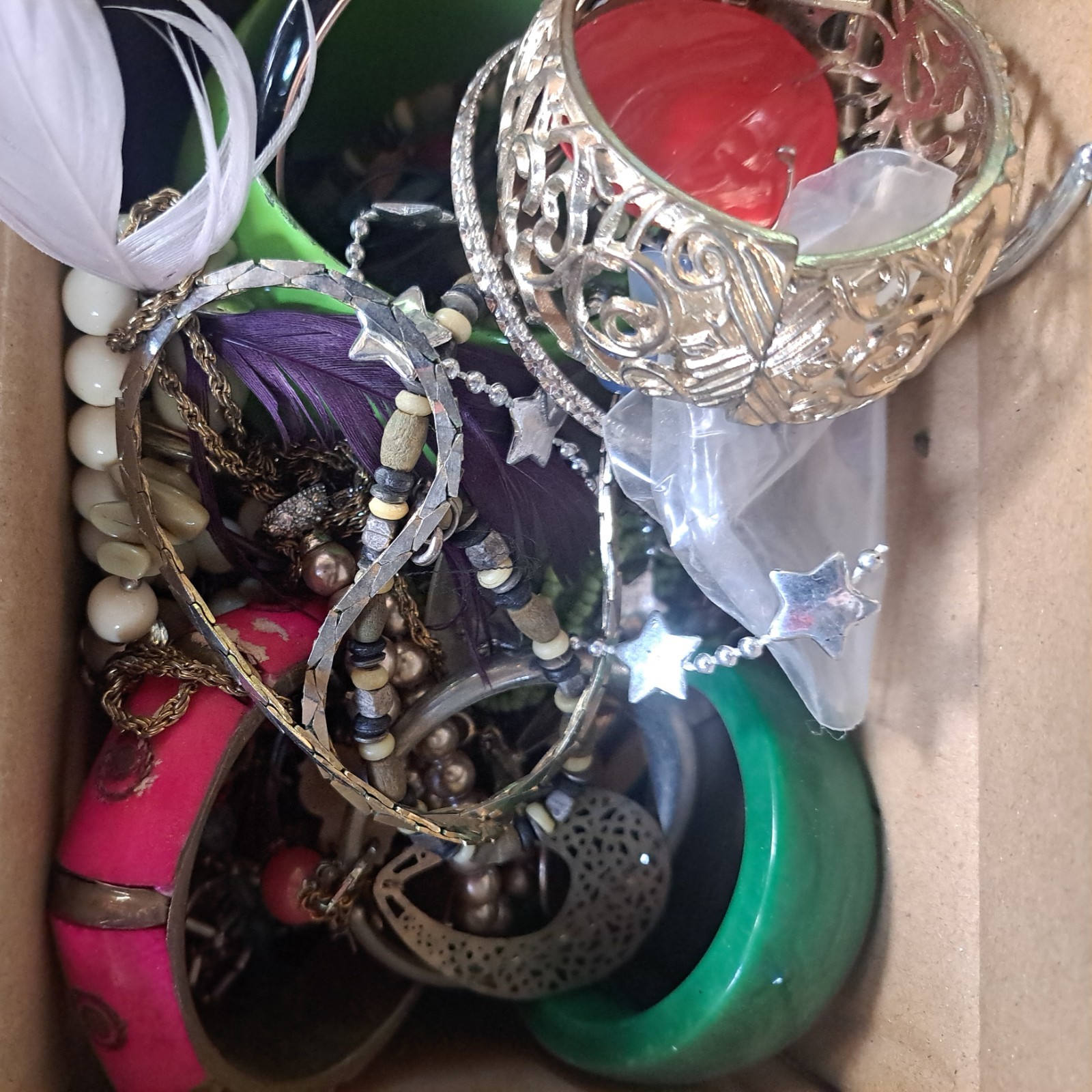 Huge Lot of Vintage to Modern Costume JEWELRY Lot Mixed Tangled , Crafted 9 Lb