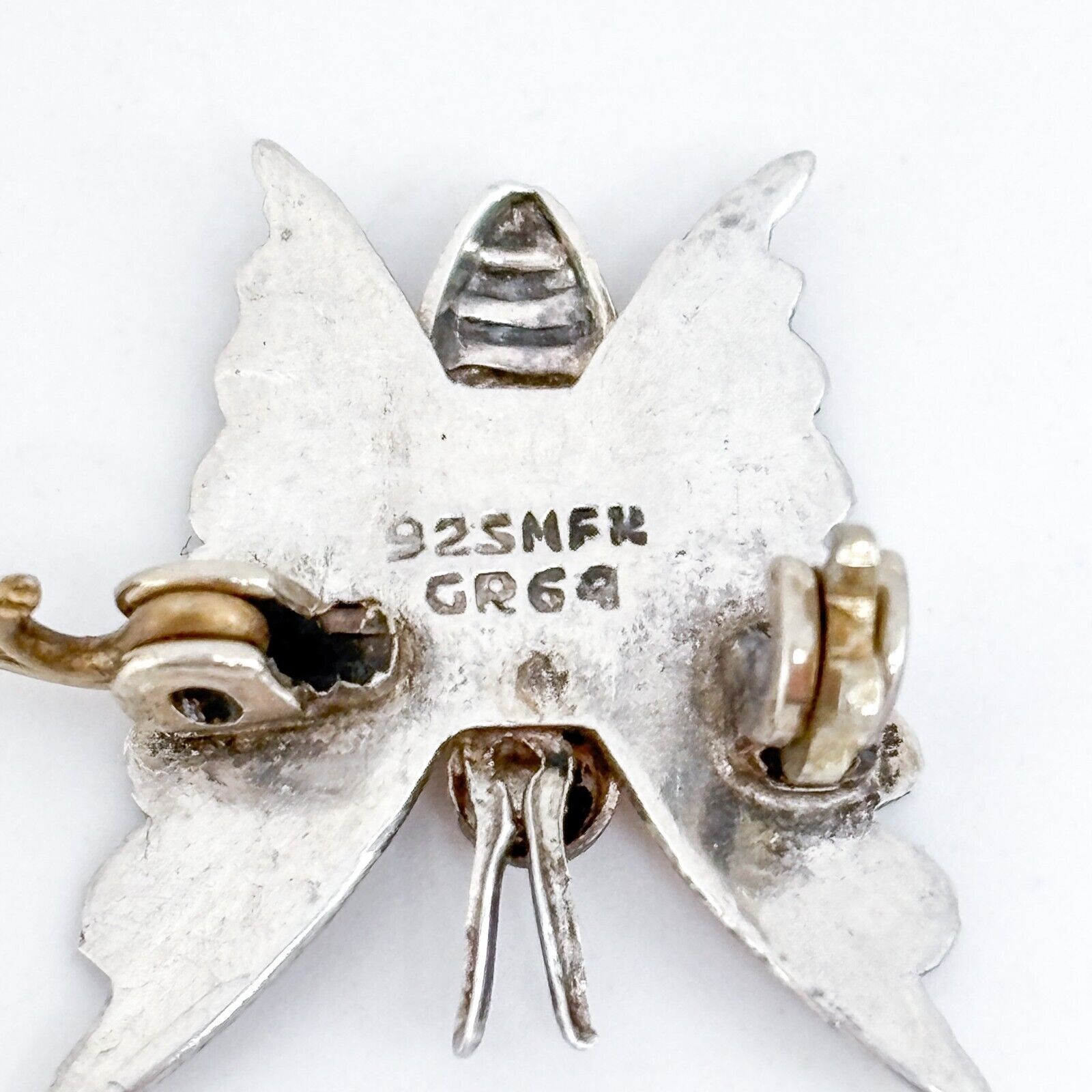 Estate Mexico Sterling Silver 925 Butterfly Pin Brooch
