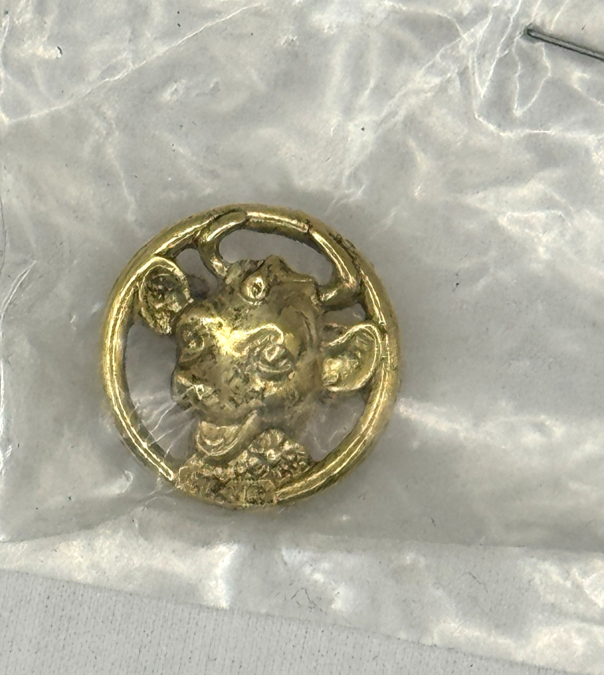 Vintage BORDEN DAIRY ELSIE THE COW Gold Tone Pin Brooch NOS