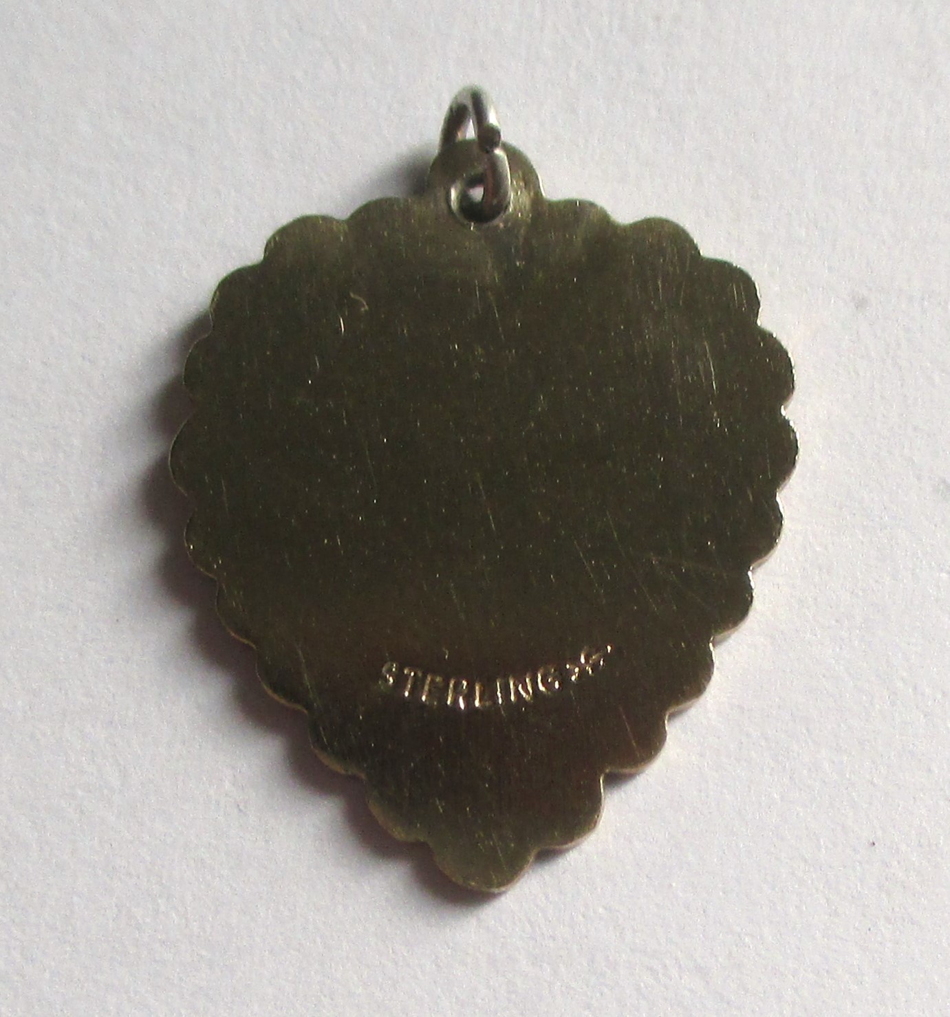 VINTAGE STERLING SILVER TO MY SWEETHEART LOVE TOKEN CHARM CLOVER GOLD WASH