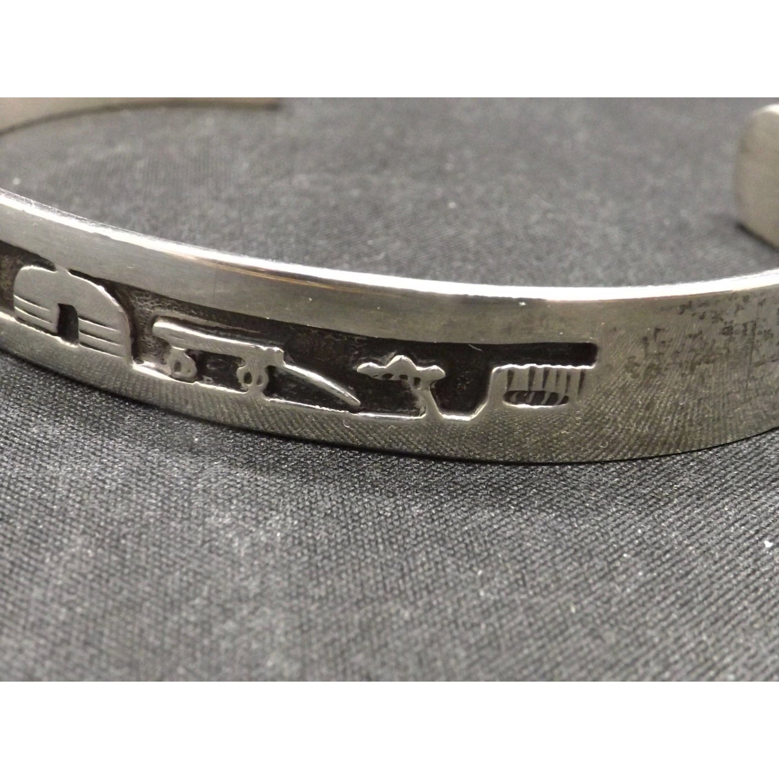 Navajo AC Henry Sterling Storyteller Cuff Bracelet Signed Vintage