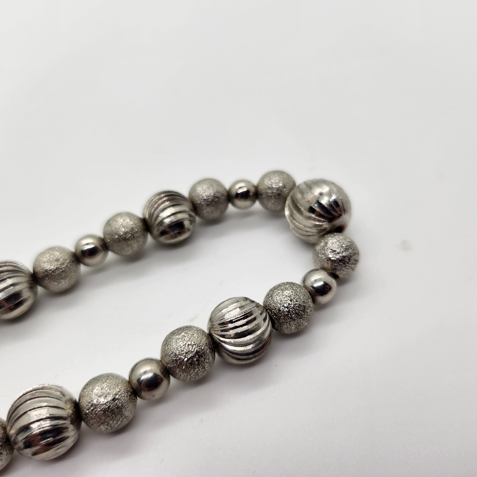 Monet – Silver Tone – Ball Necklace – See Photos For Size And Condition