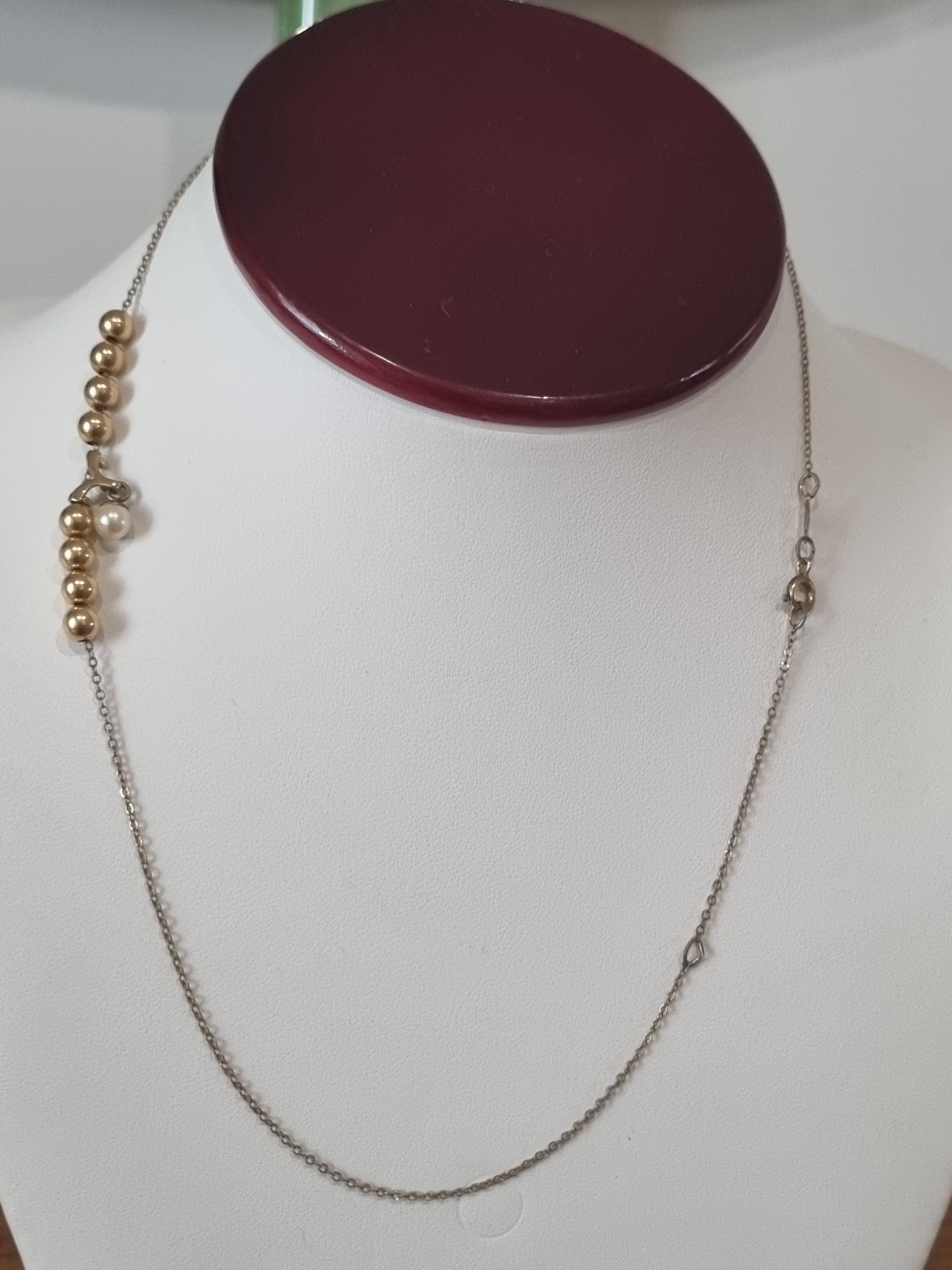 Vintage 1960s 12k Gold Fill Cultured Pearl Bead Ball Necklace USA made see video