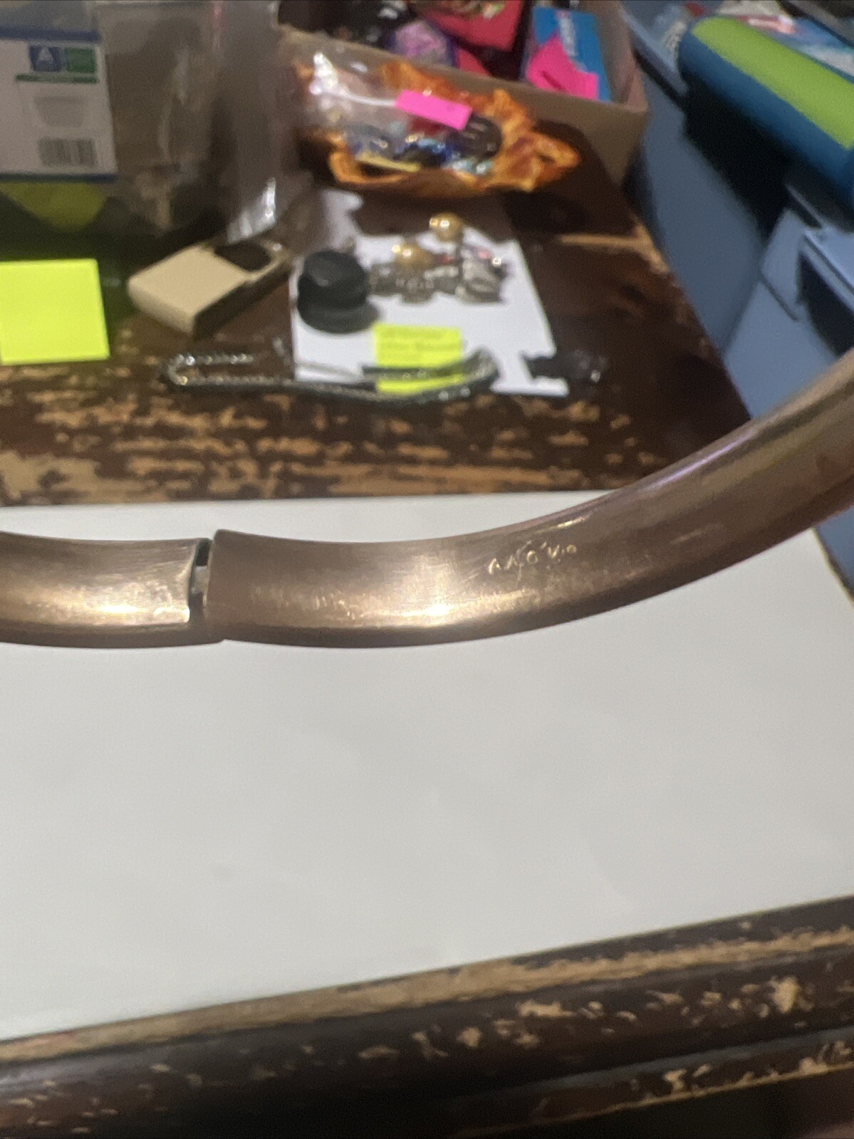Vintage Victorian AAG 1/10 Rose gold Engraved Etched Bangle Bracelet READ