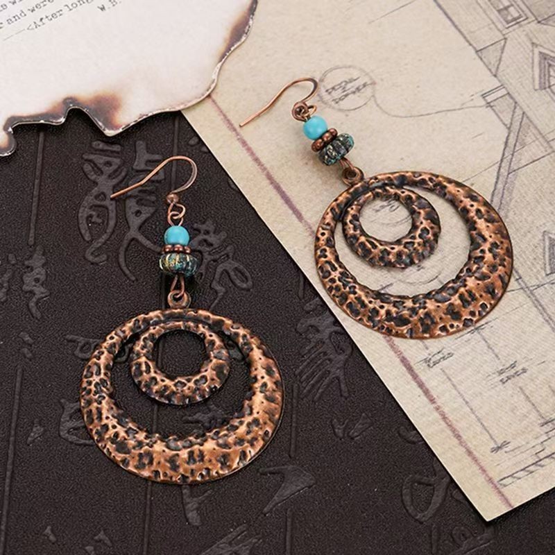 Vintage ethnic style earrings Bohemian Maillard jewelry