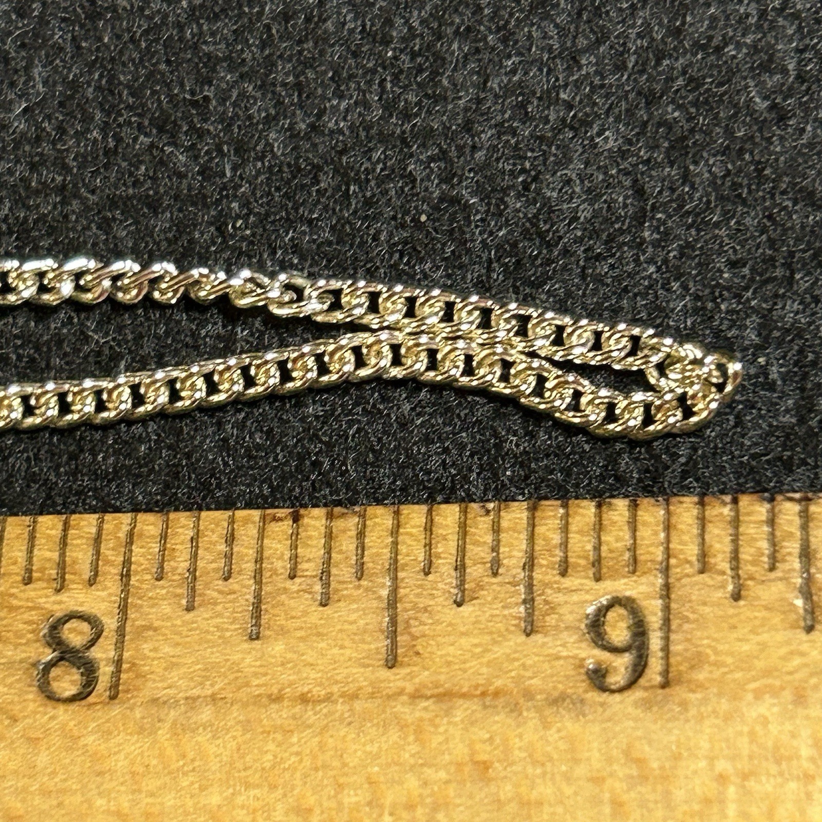 VTG Lightweight Shiny Chain Necklace Signed Germany 0.78g 18” (Unknown Metal)