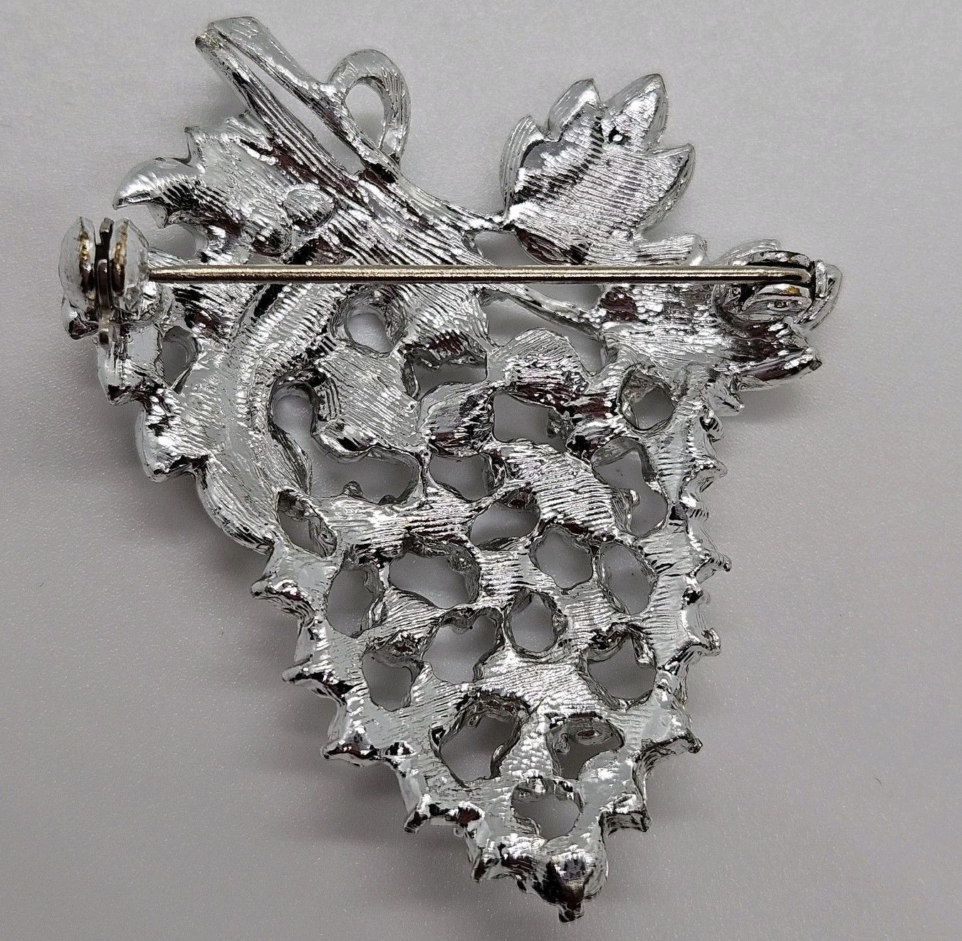 Vtg AB Aurora Borealis Bunch of Grapes Brooch Extreme Sparkle!