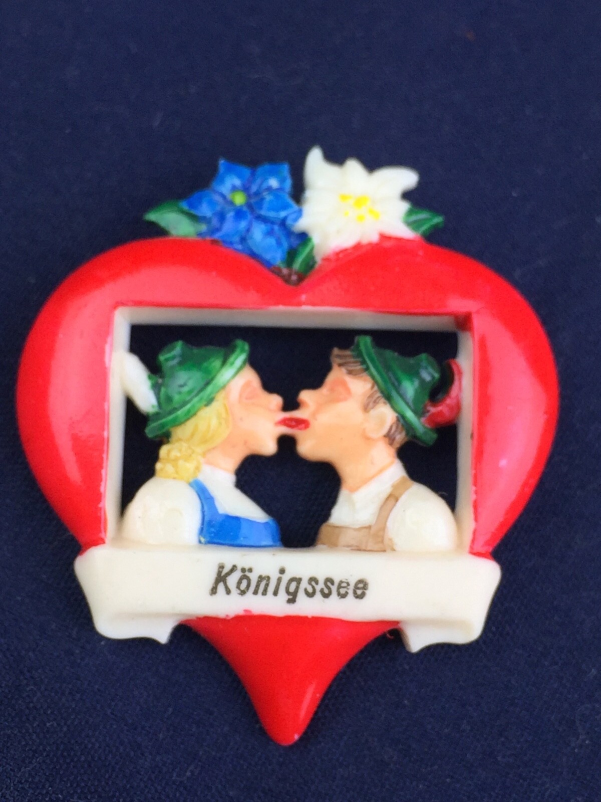 Collection of 8 Vintage German Celluloid Souvenir Pins Konigssee Wien