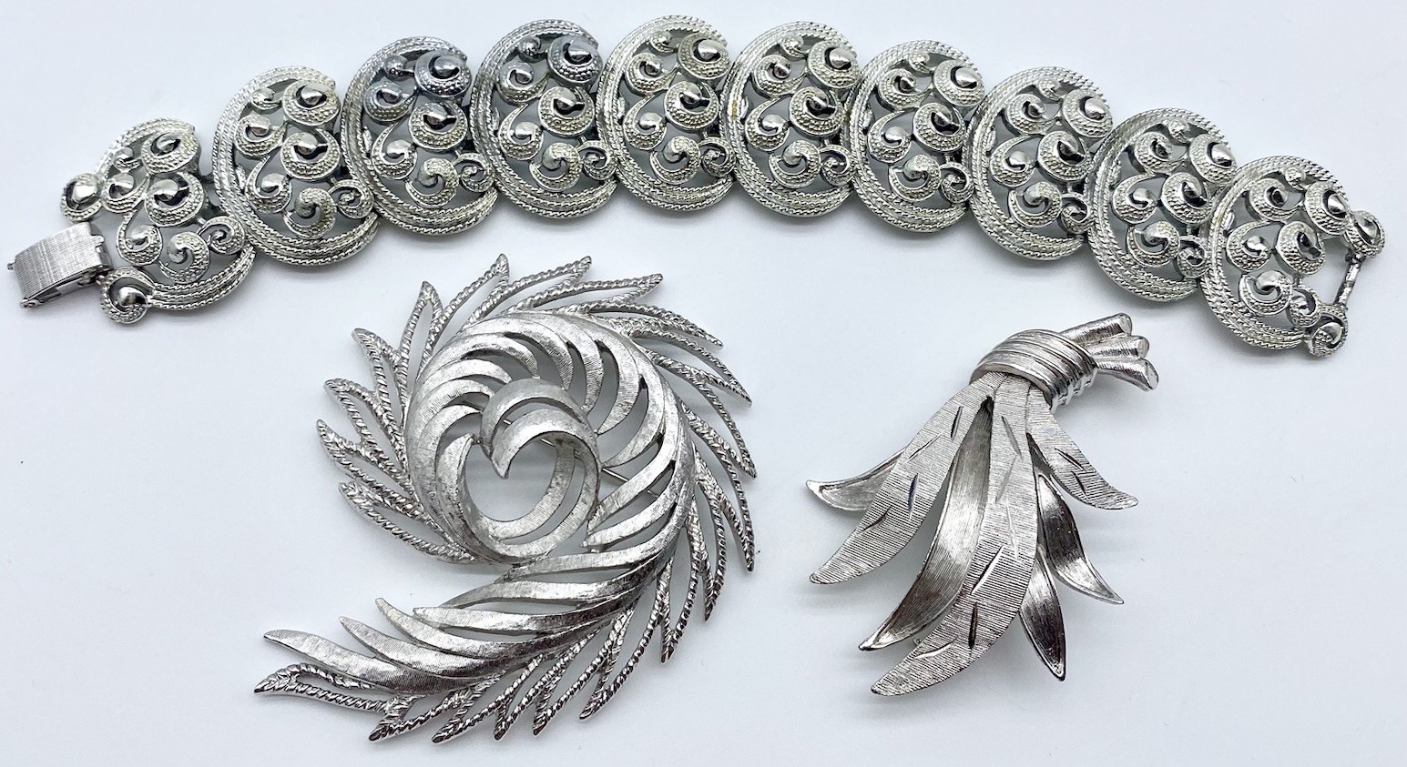 Signed Jewelry Lot Whiting Davis Coro Monet Bergere Emmons Silver Tone