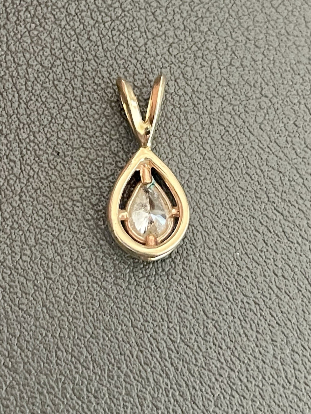 14K Yellow Gold 0.35CT Diamond Solitaire Pendant (BU150)