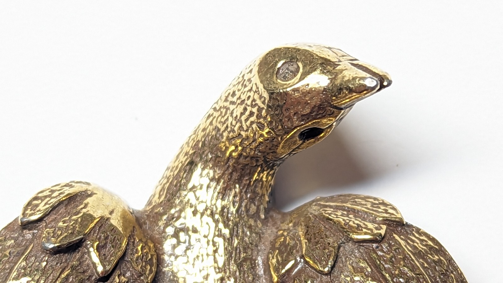 VINTAGE ZENTALL EAGLE BROOCH PIN SIGNED GOLD TONED
