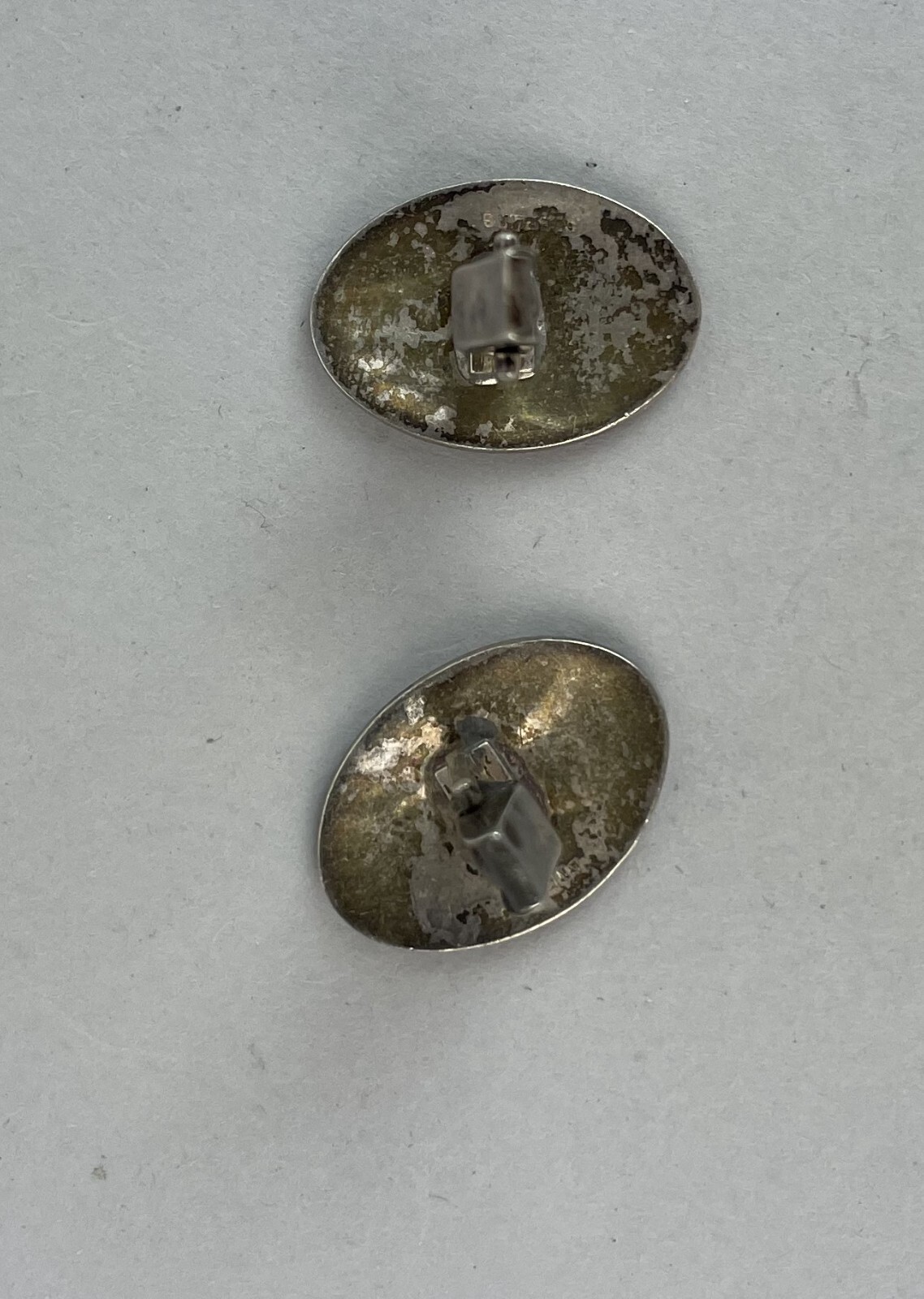 Vintage Set Of 3 Gold Plate metal AND STERLING SILVER cufflinks MIXED LOT, m4