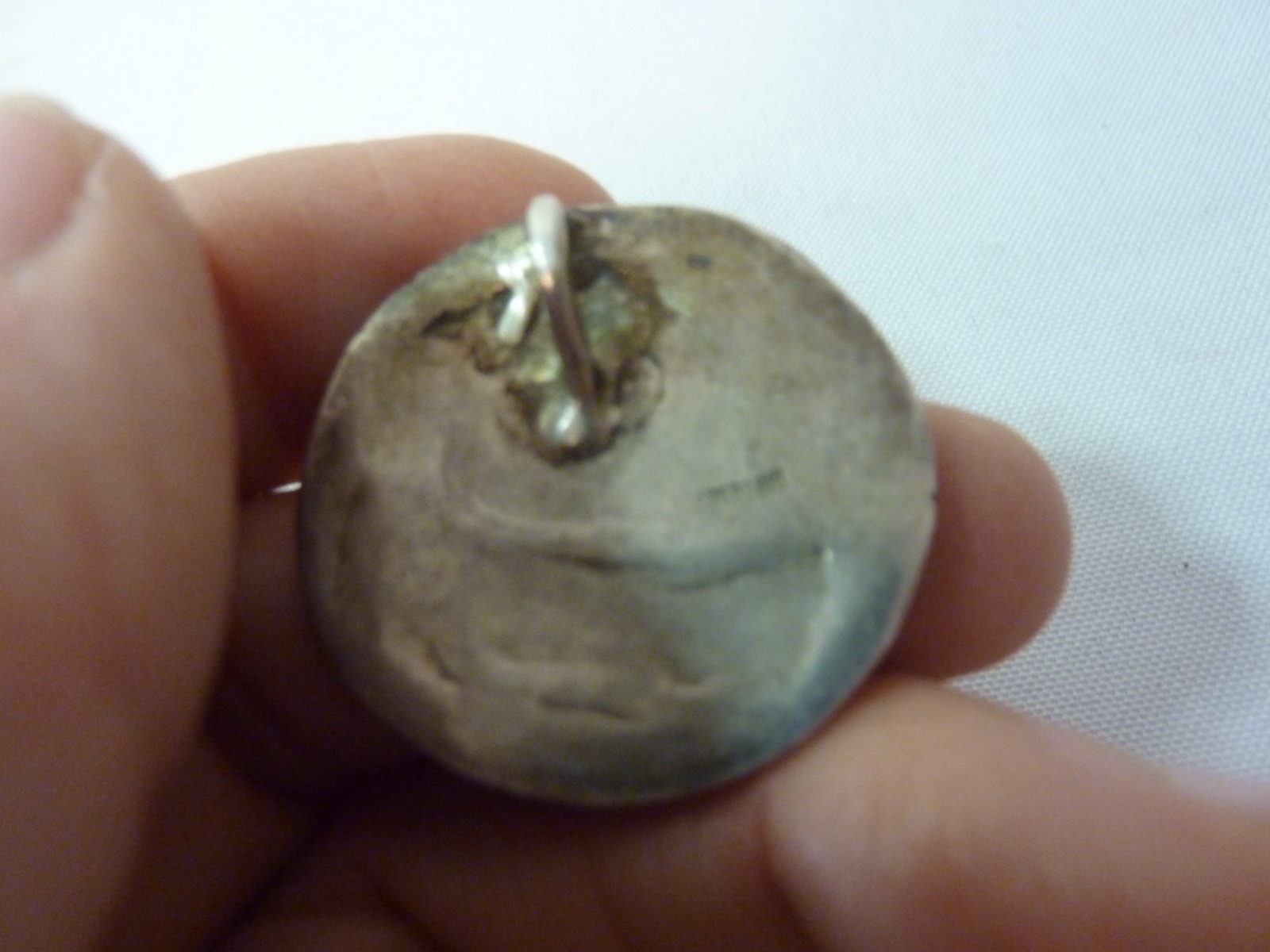Vintage Victorian Revival French Marianne Medallion Sterling Silver Pendant