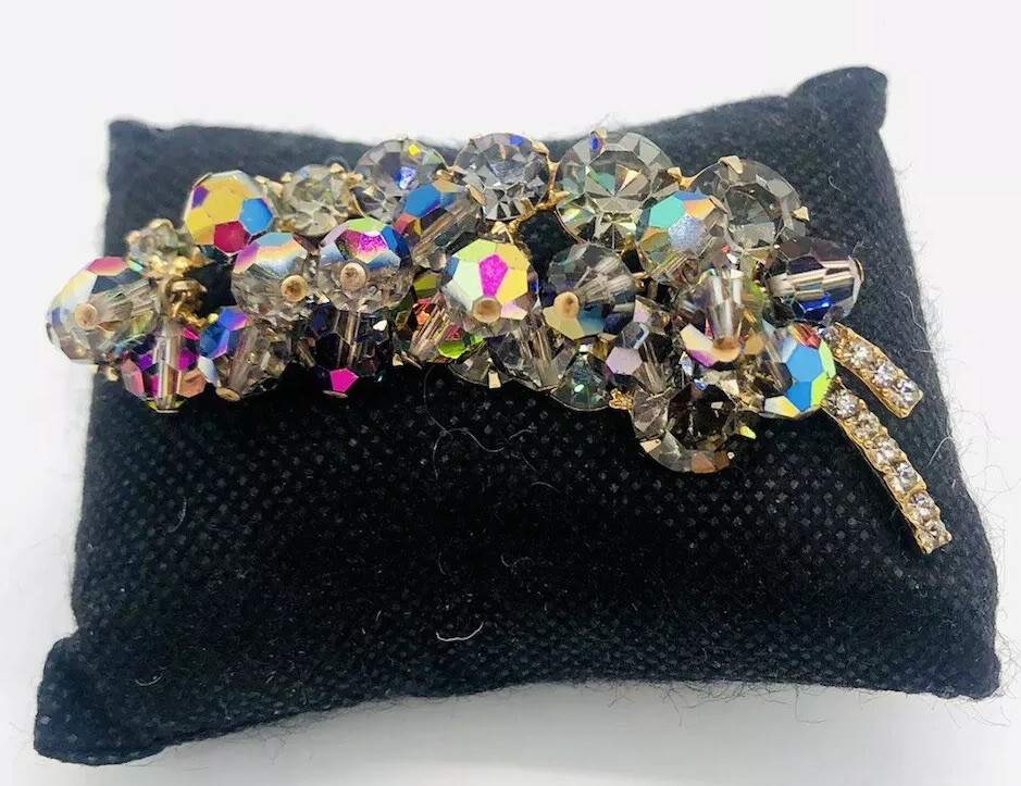 JULIANA Delizza & Elster AB Smokey Topaz Cha Cha Brooch Vintage Jewelry