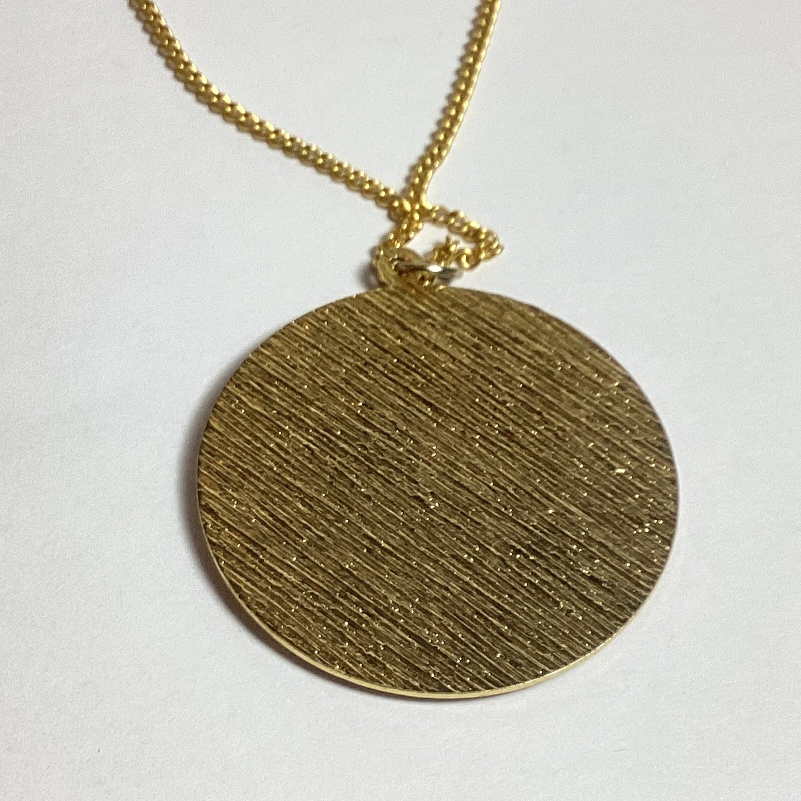 RETRO 1971 SIGNED FRAN MOR “MOPPETS” NECKLACE 19” LENGTH BOY/GIRL MEDALLION