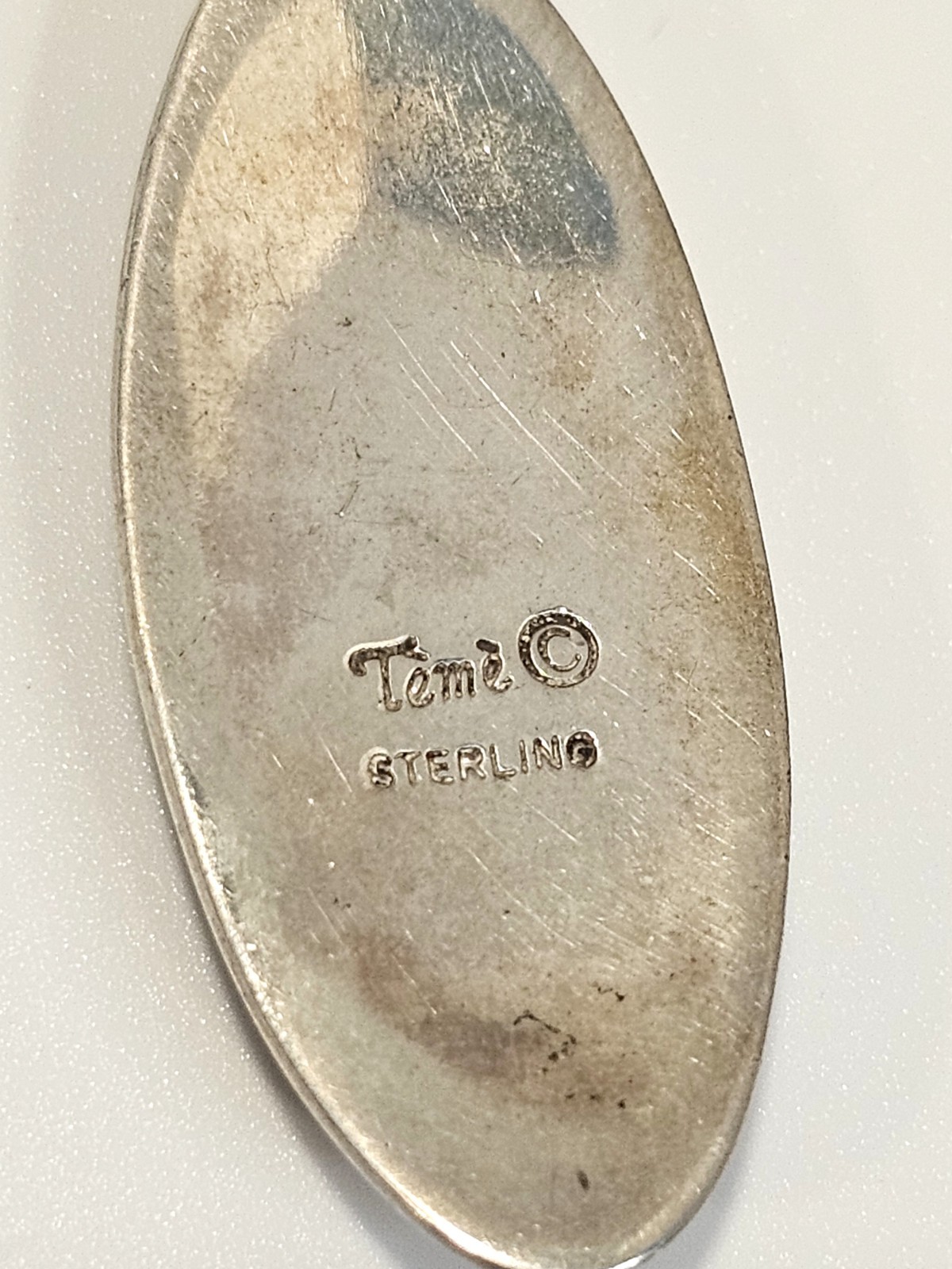 Teme sterling silver pendant Native American inlay