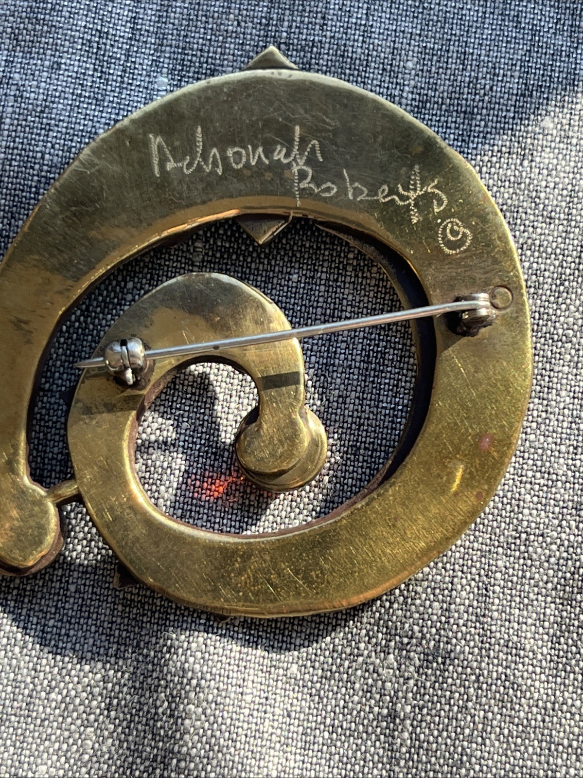 Vintage 1980s Deborah Robert’s Handmade Artisan Whimsical Brooch