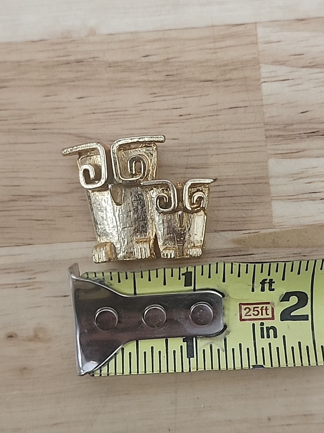 Vintage Robert Zentall Owl Gold Tone Brooch Pin Signed MCM