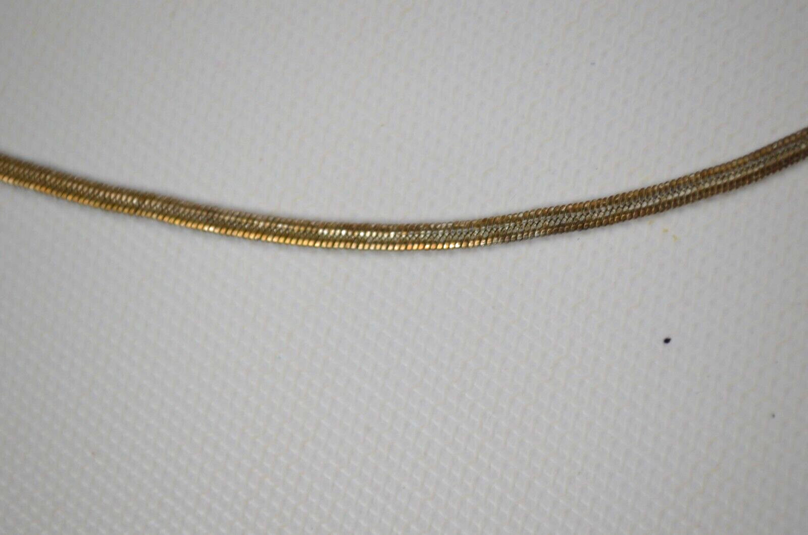 Vintage Necklace With Blue Teardrop Pendant 19″