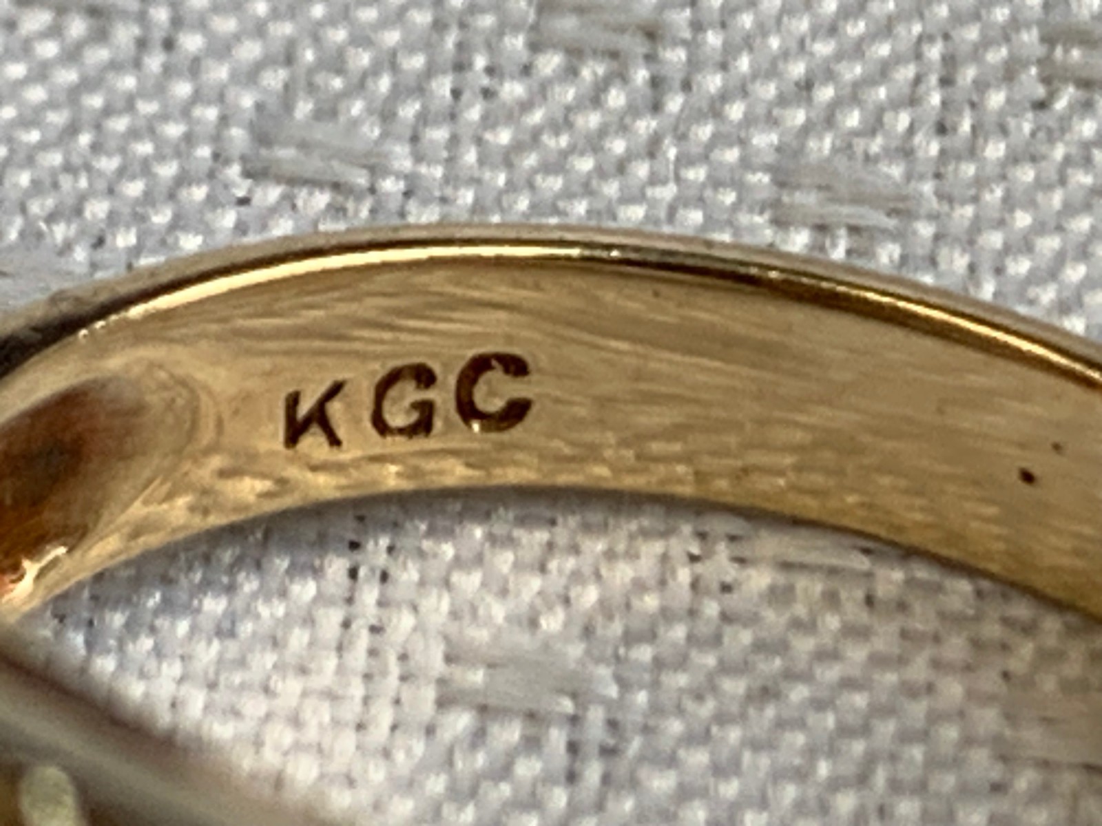 Vtg Yellow Gold Ring 4.86g Fine Jewelry Size 6 Band Clear Stones *READ*