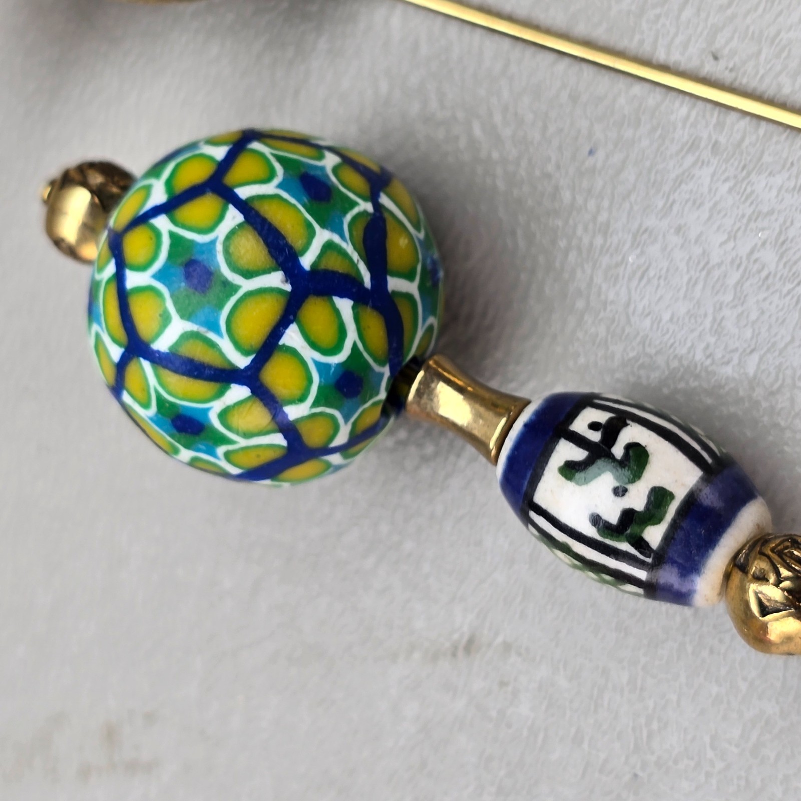 Vintage Hat Stick Pin Lot Gold Tone Rhinestone Cloisonne Art Deco Style Set 5