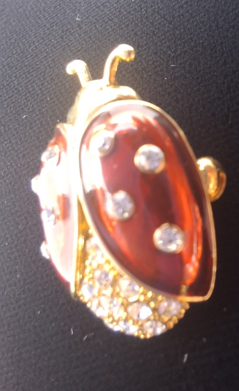 Rare Hard to Find – Retired Gold Plated DAR Ladybug Pendant Pin By GARNAY