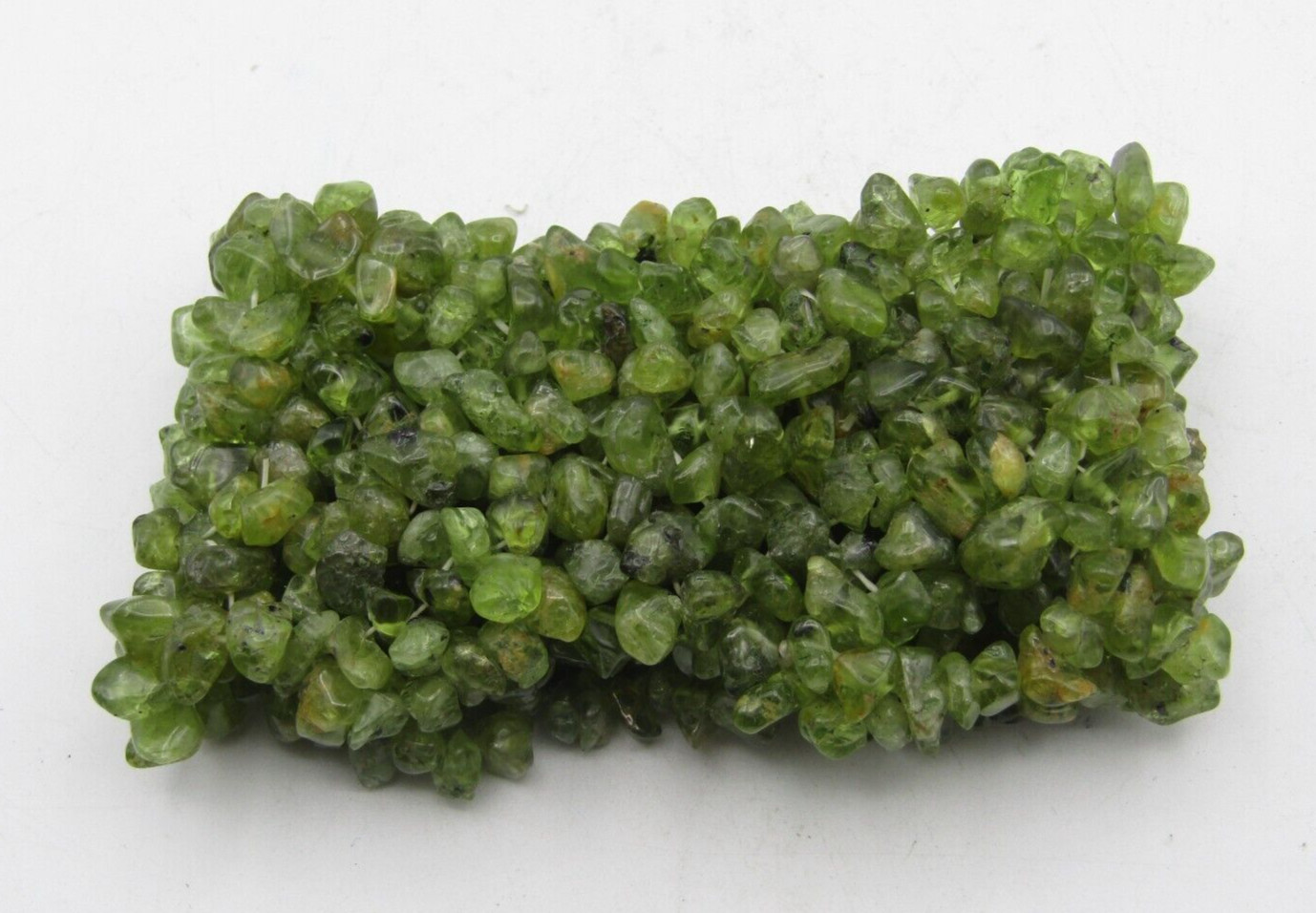 RARE NATURAL GREEN PERIDOT MESH EXPANDING CUFF BRACELET 2″ WIDE z6