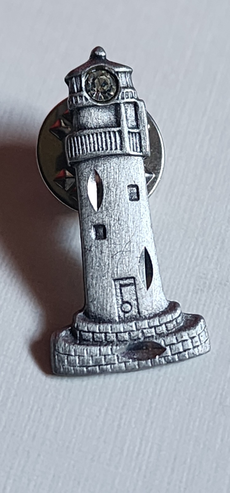 Lot Of 3 Vtg Pewter LIGHTHOUSE PINS RHINESTONE 80s 90s Jonette Jewelry Jim Clift
