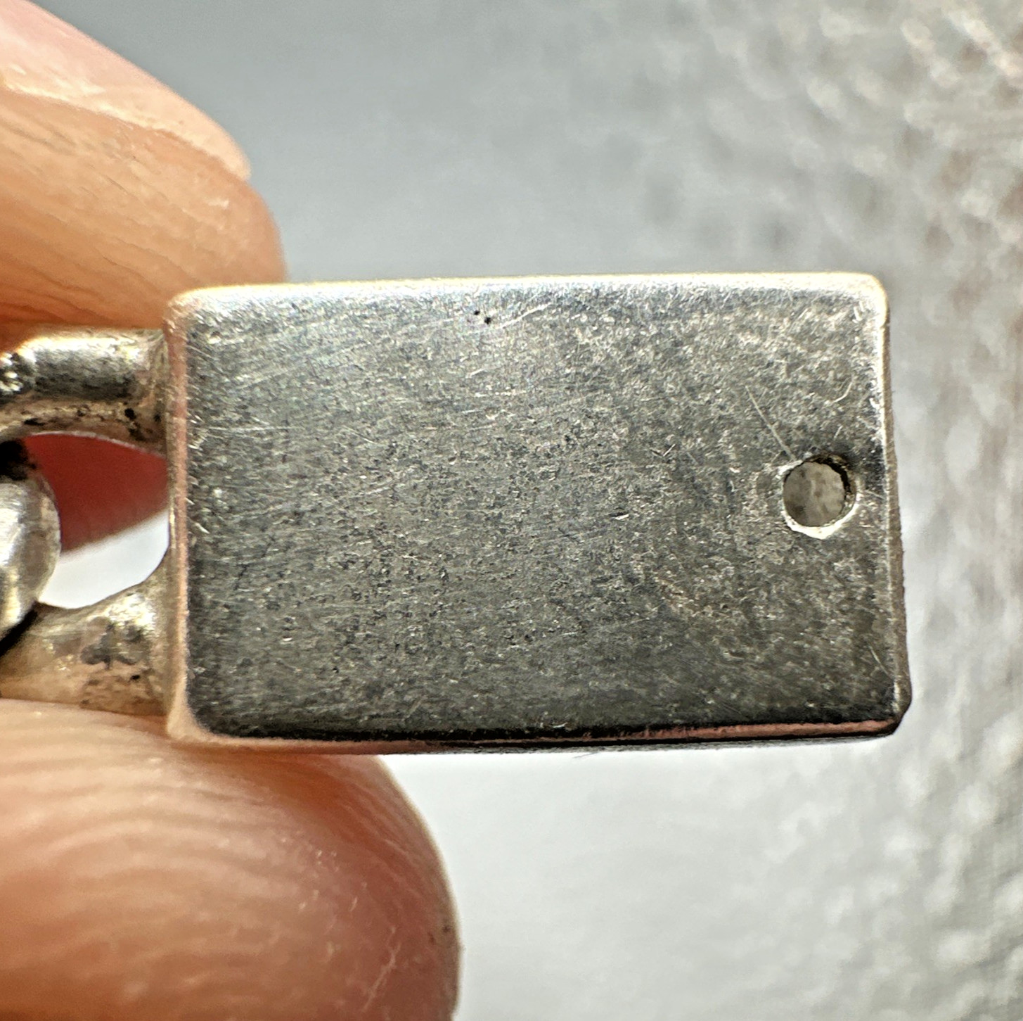 Vtg Custom Textured Reversible 25.5” 67.9g Sterling Figaro 1:1 Chain Necklace