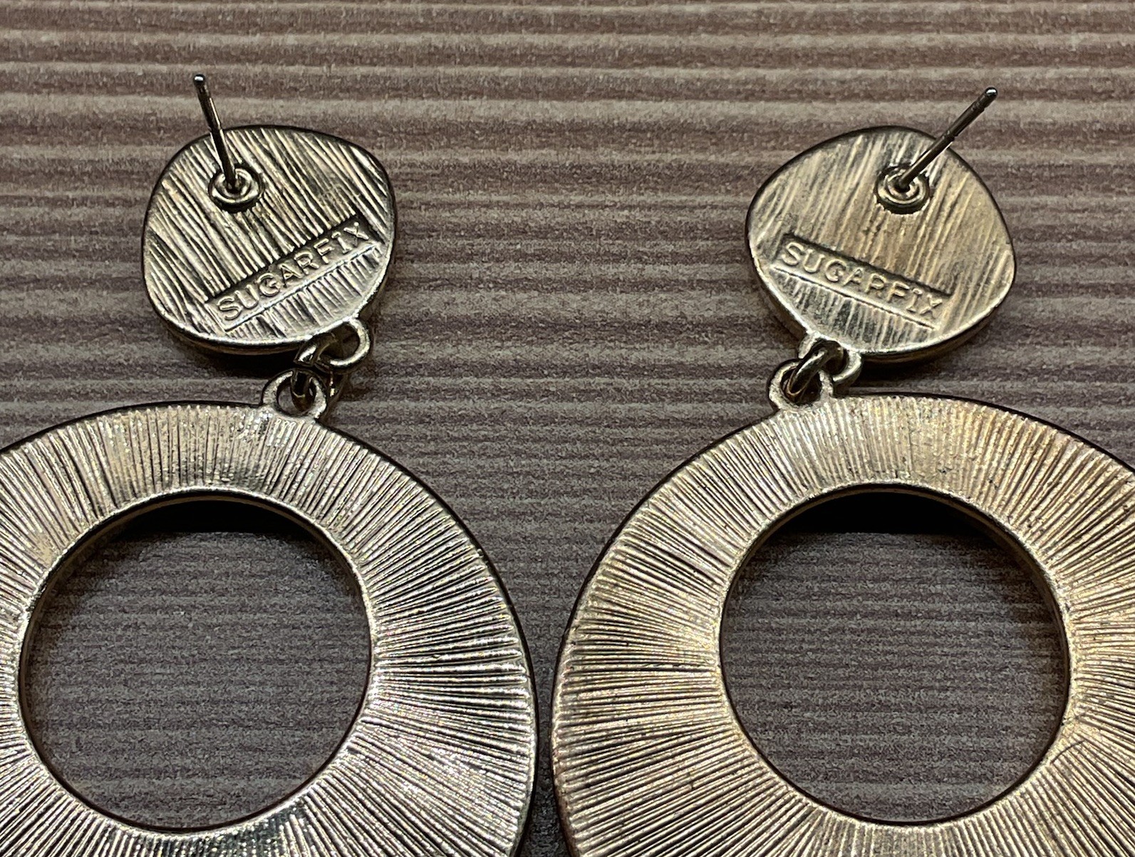SUGARFIX By BaubleBar Earrings Dangle Gold Plated Coral Drop Circle Enameled