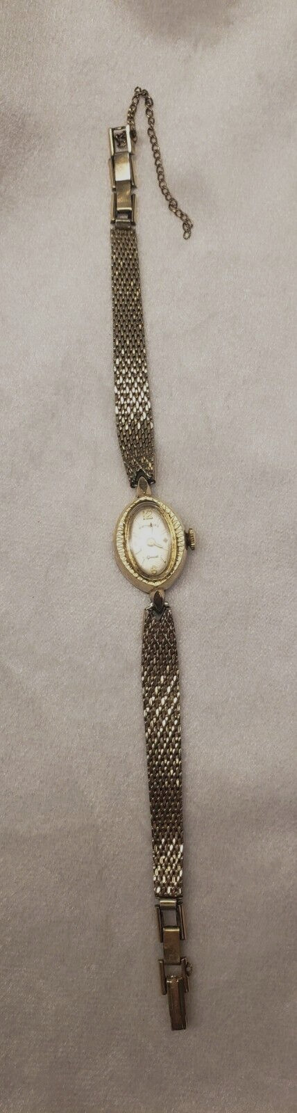 Vintage 10K Yellow RGP Wittnauer Geneve Petite Ladies Watch 10K GF Mesh Band