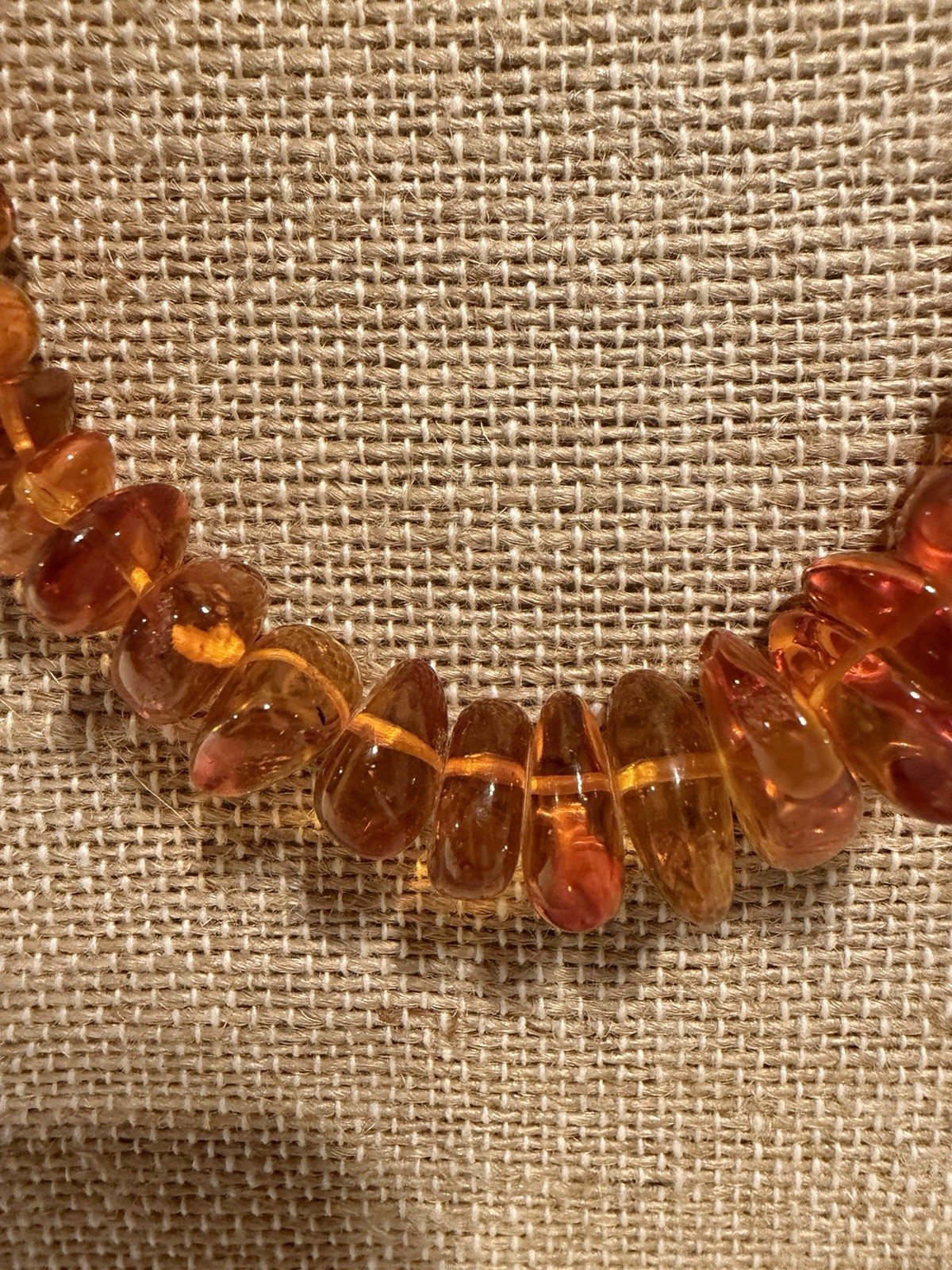 Vintage Graduated Baltic Amber Necklace Natural Honey Amber Nugget Beads 28”