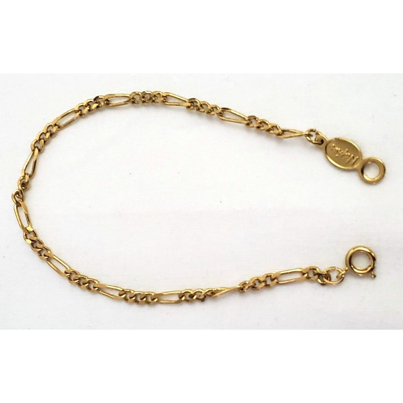 Napier Gold Tone Chain Link Bracelet 7.25″ New in Box Vintage