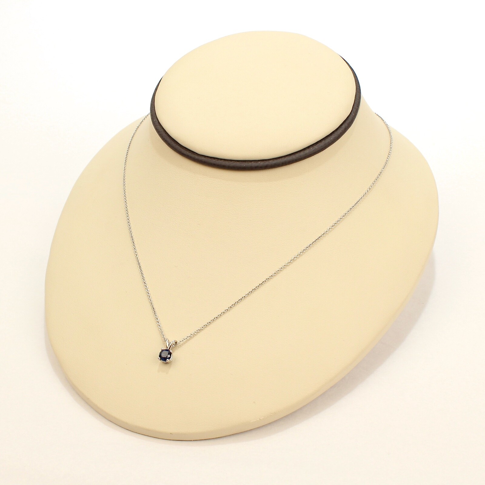 Vintage 14k White Gold and Sapphire Pendant Necklace – VR