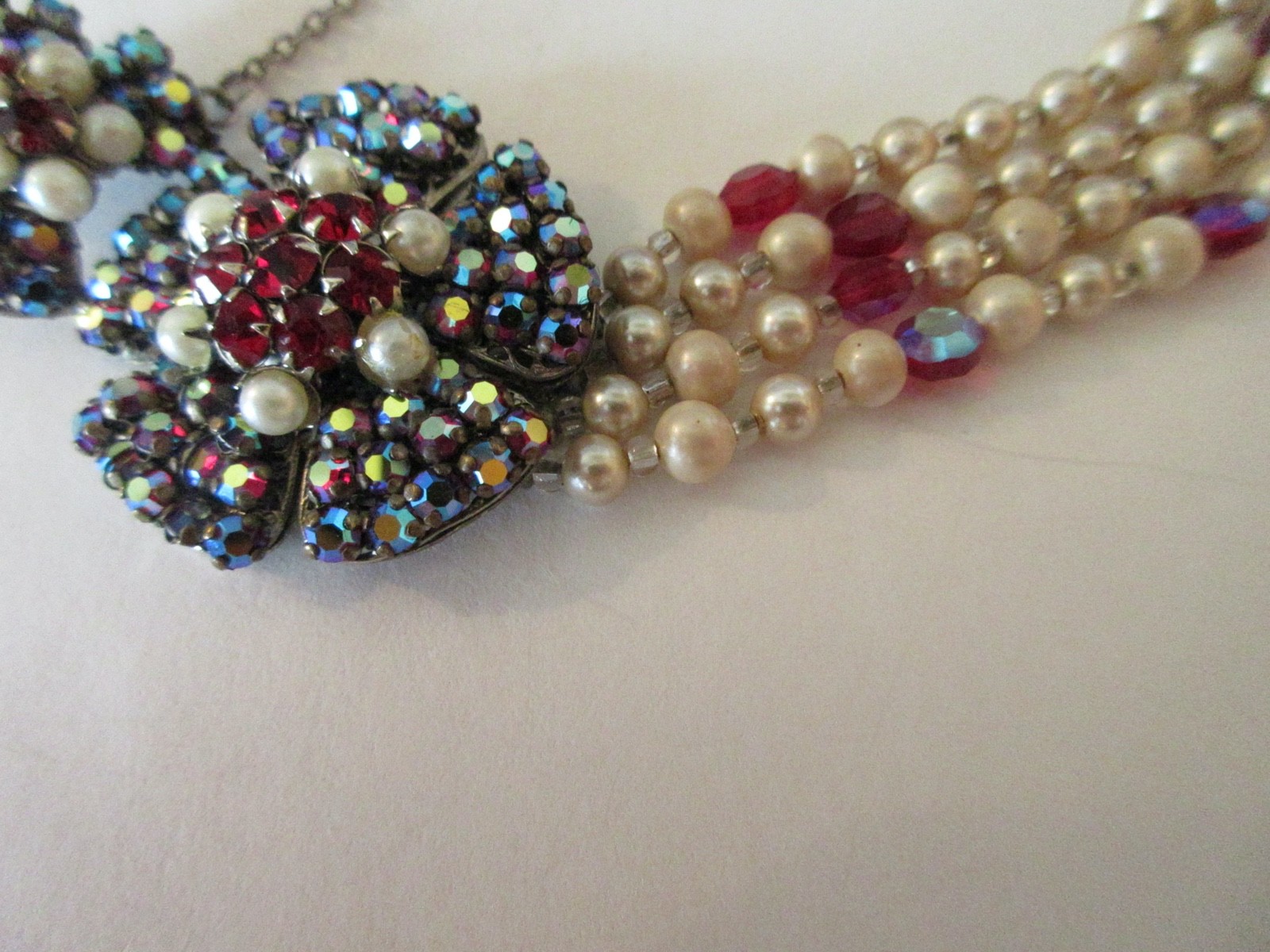 vintage signed ORIGINAL BY ROBERT rhinestone pearl necklace and bracelet set