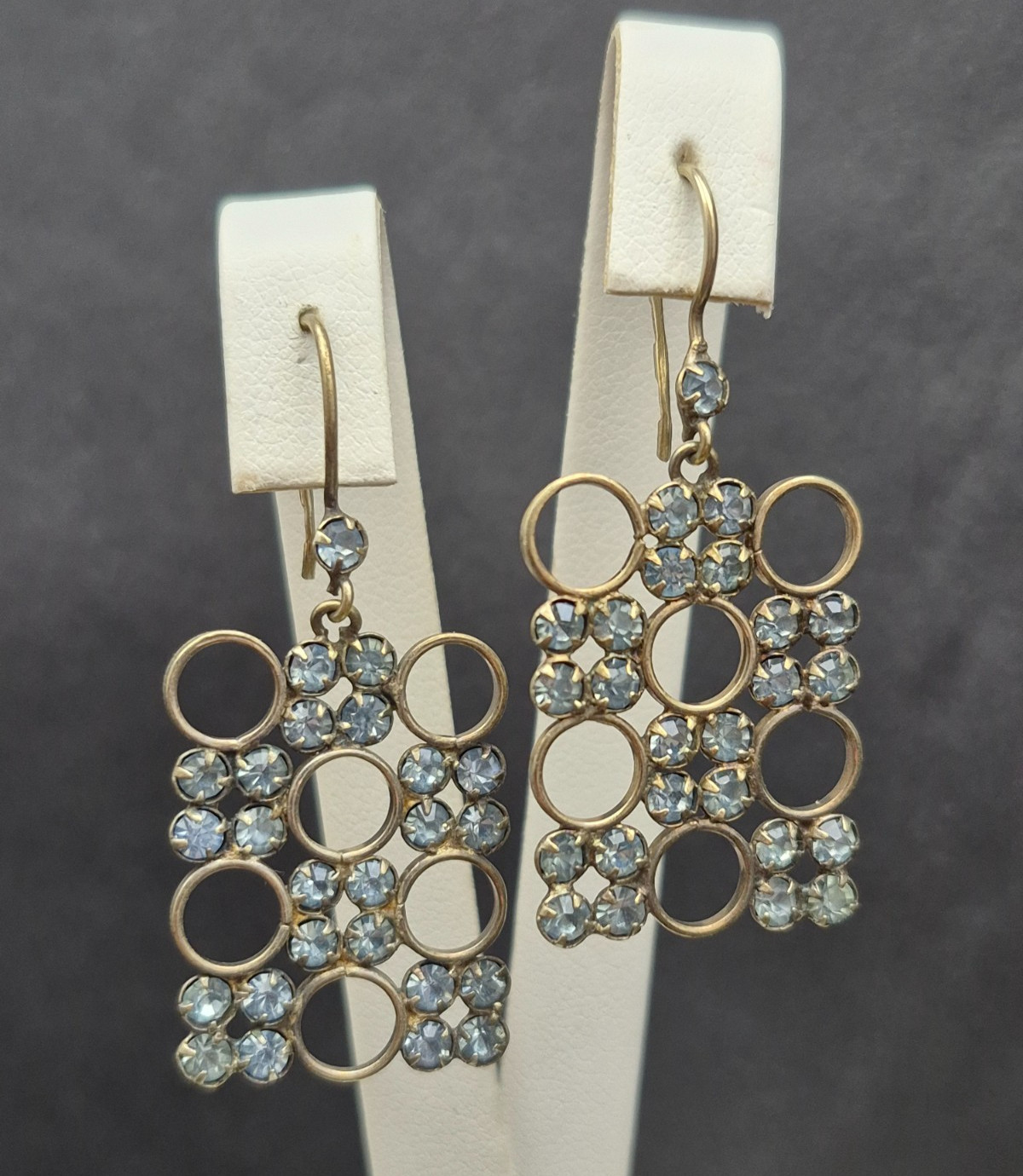 Vintage Soviet 875* Silver Earrings with USSR Stones, Women’s Jewelry