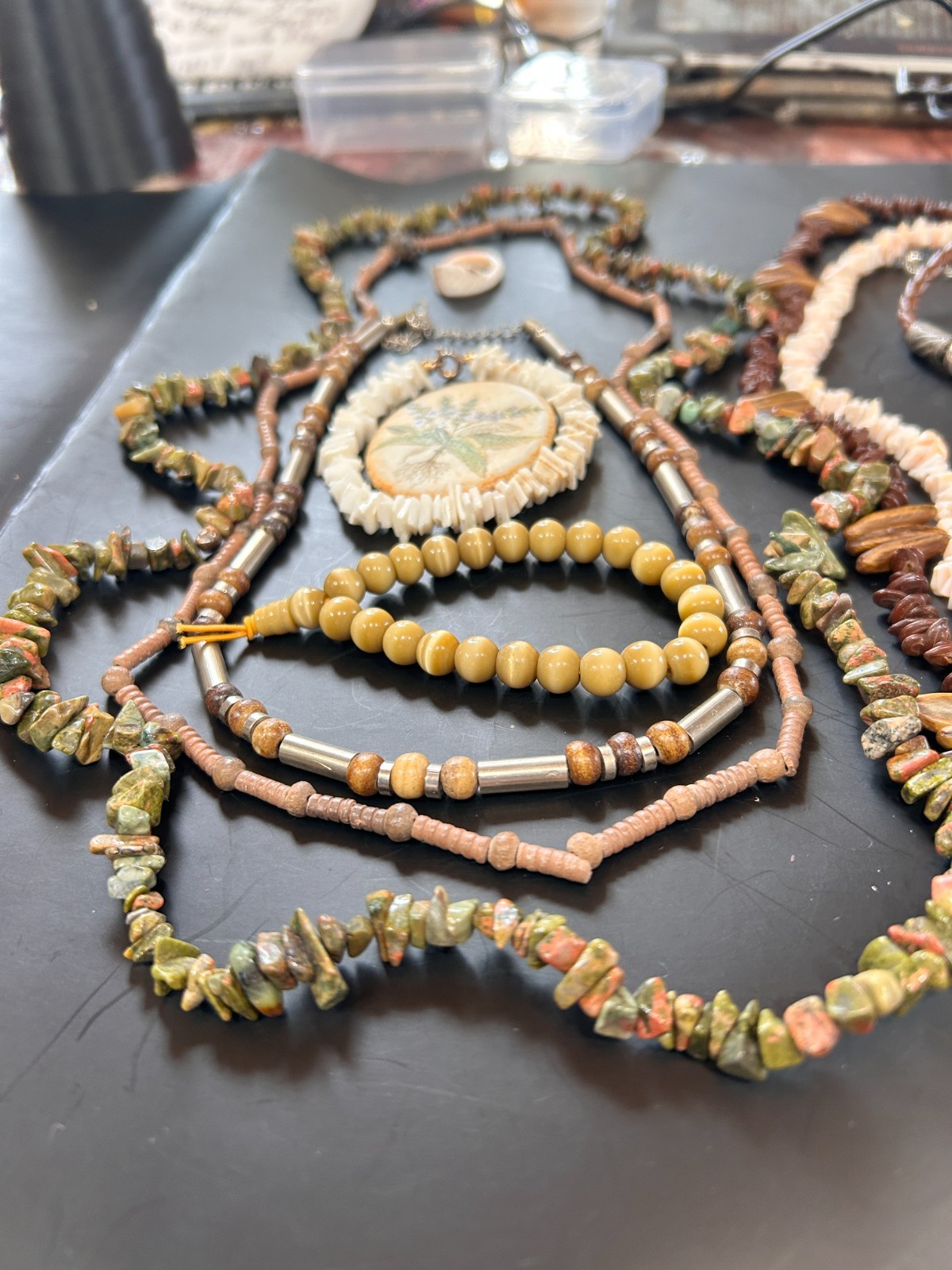VTG Cottagecore 12 pc Jewelry Mix Nature Boho Necklaces Bracelets Ring Pendant