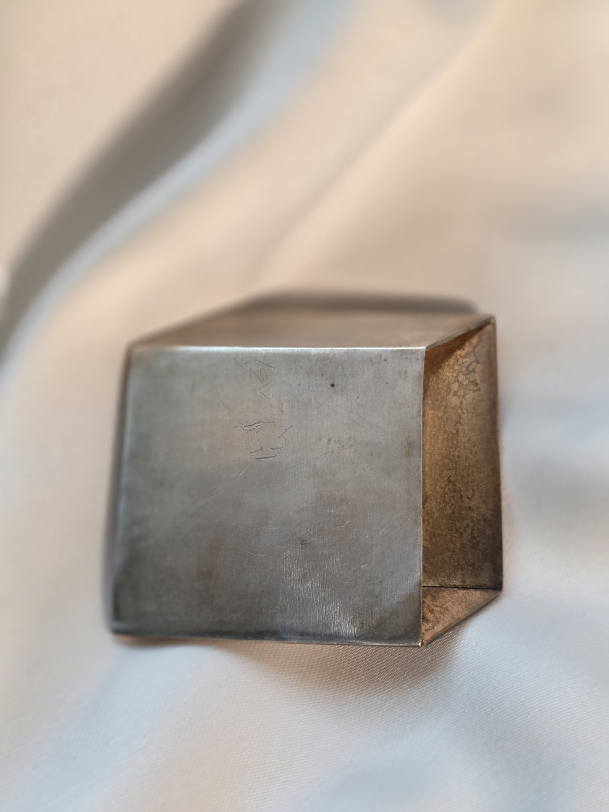 Vintage MCM Geometric Brooch Pendant 97.2% High-Purity Modernist Two-Tone 26.2 g