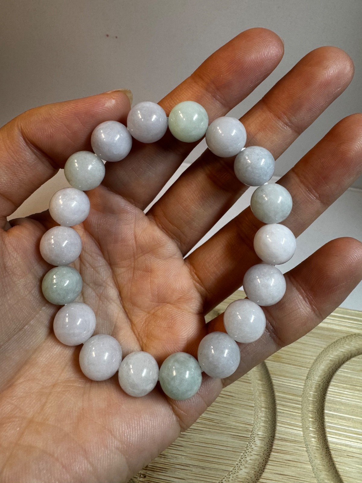 Natural Burmese A-Grade Jade jadeite beads bracelet 10-11mm new in box free ship