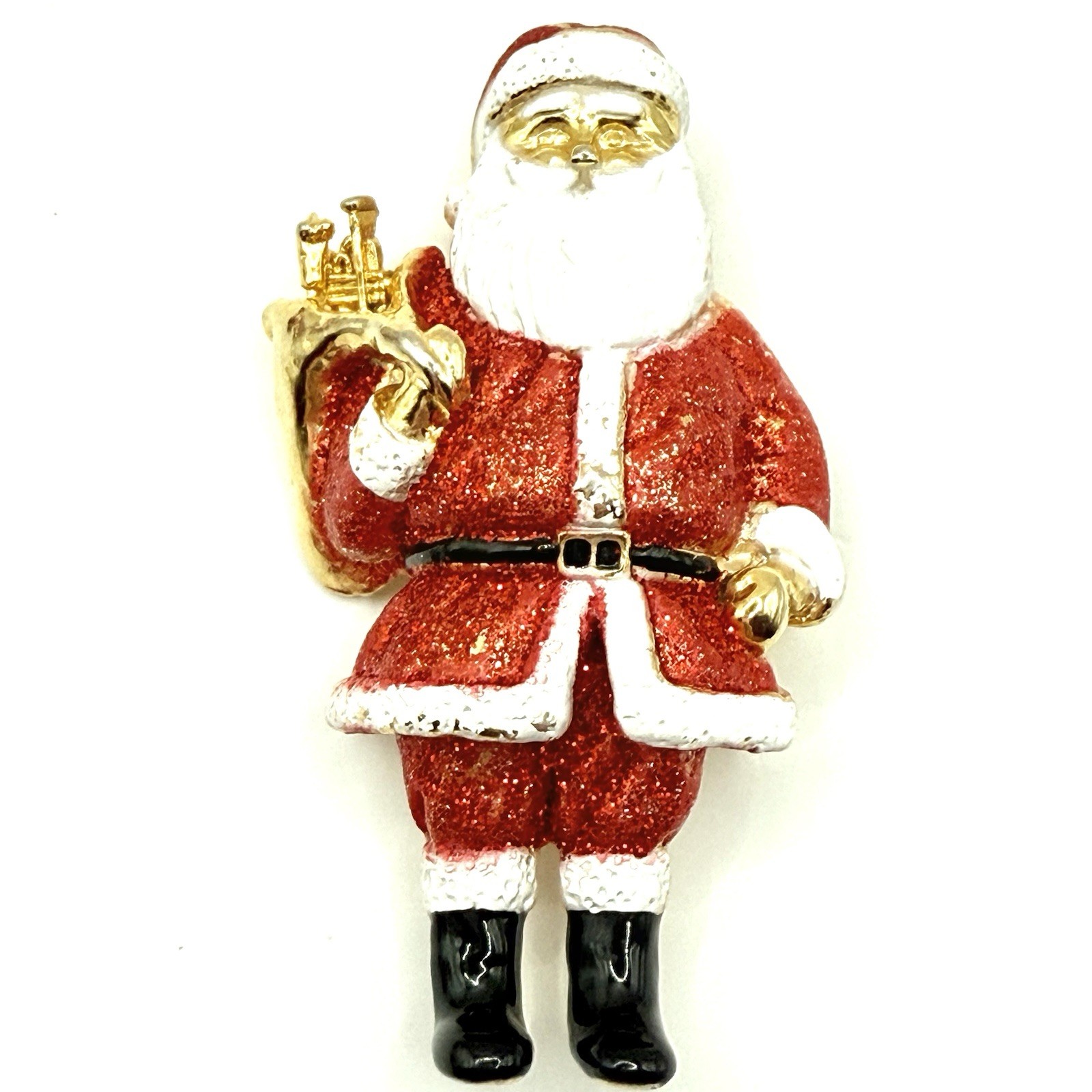 Vtg Christmas Santa 10 PC Brooch Lot AJC Haskell Hallmark Fun World Kringle CH4