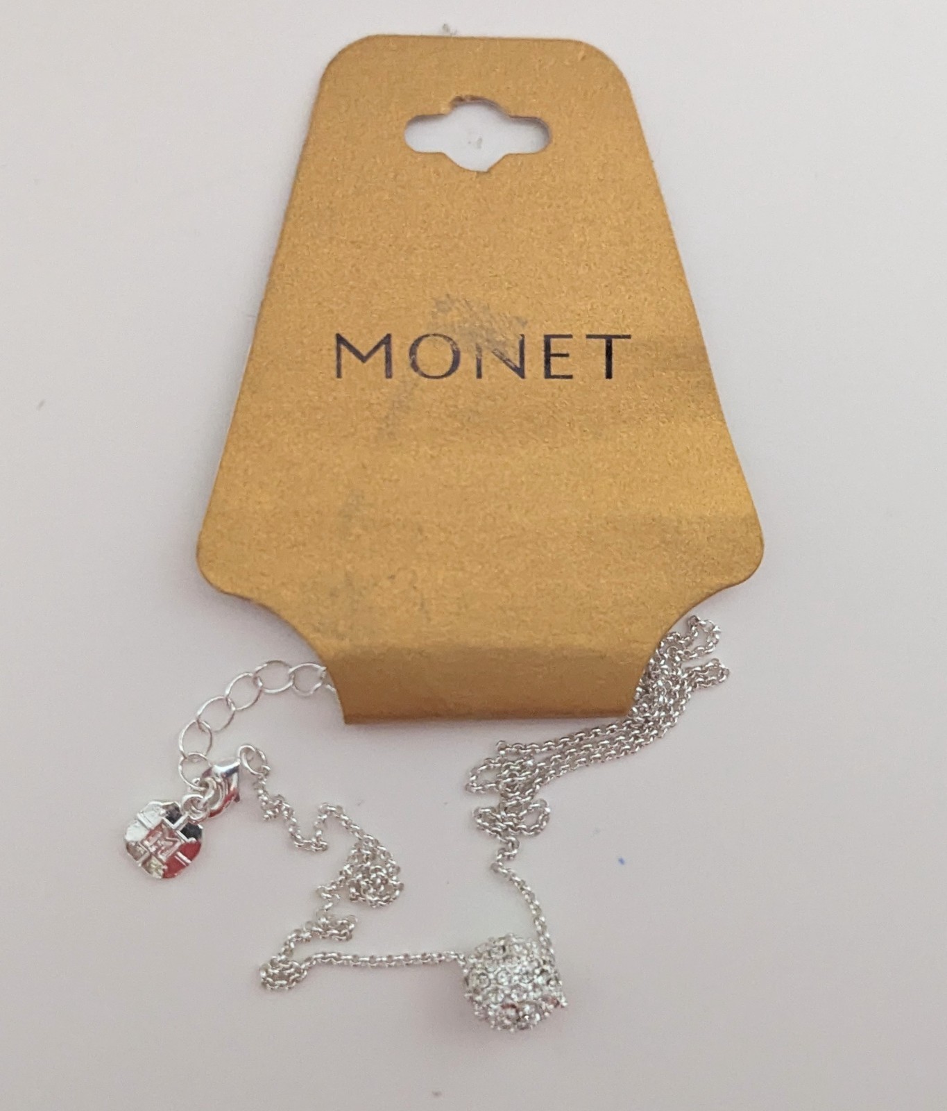 Monet New w/ Tags Retro-like Monet pendant “Disco Ball” crystal-like Pendant