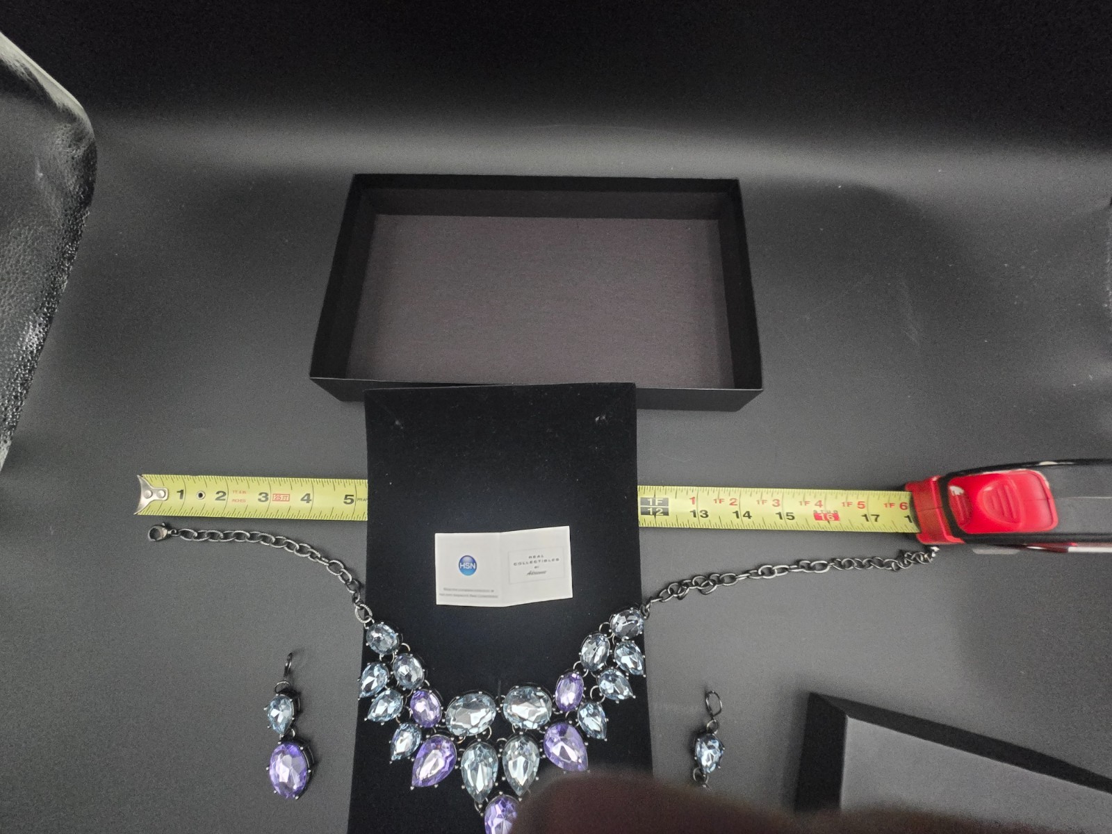 Stunning Blue Purple Faceted Necklace & Earrings Real Collectibles by Adrienne