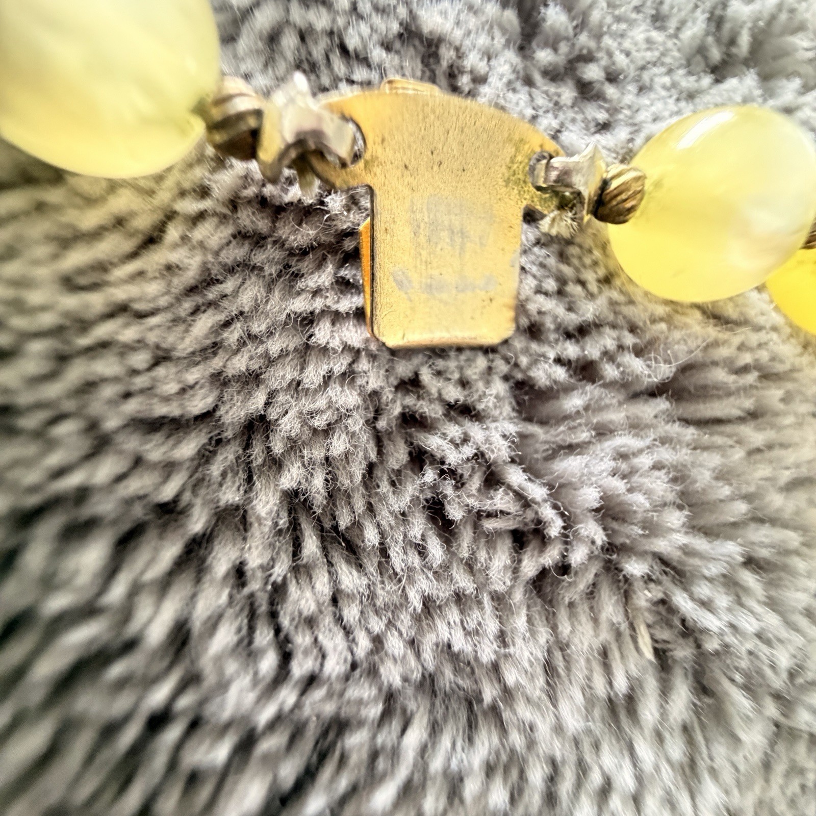 Cameo Necklace Butterscotch Vintage 1950s Yellow Lucite Double Strand