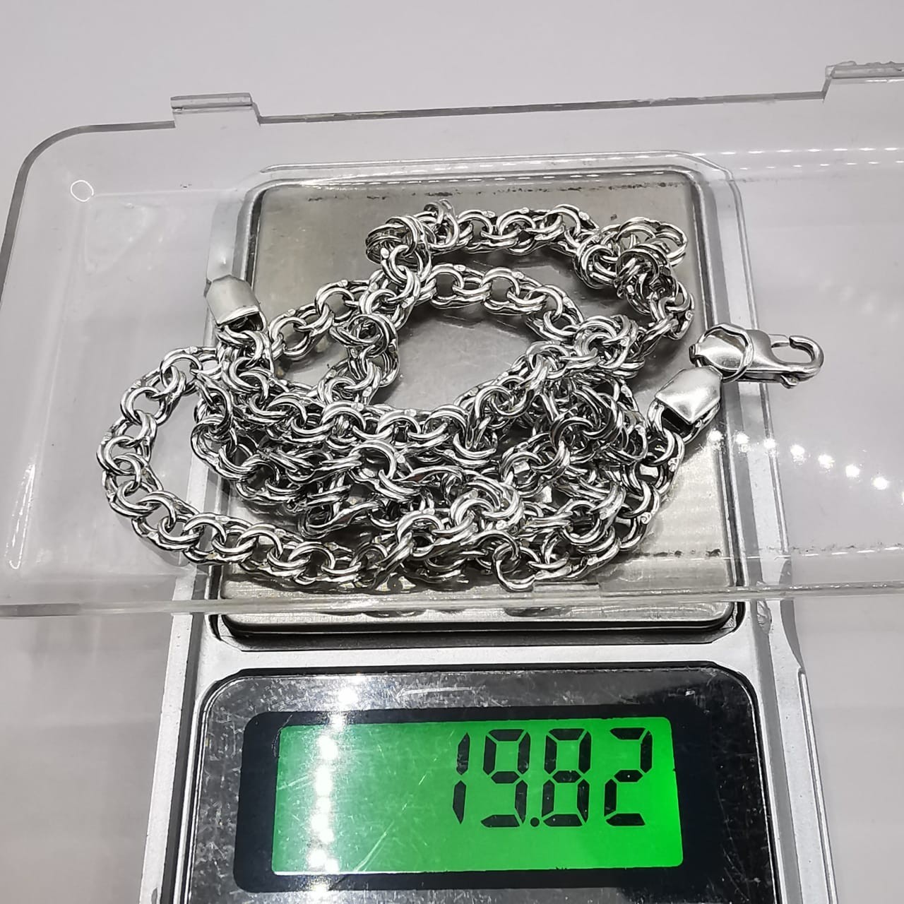 Vintage Beautiful Jewelry Chain Necklece,925 Sterling Silver,Signed , 19,82g