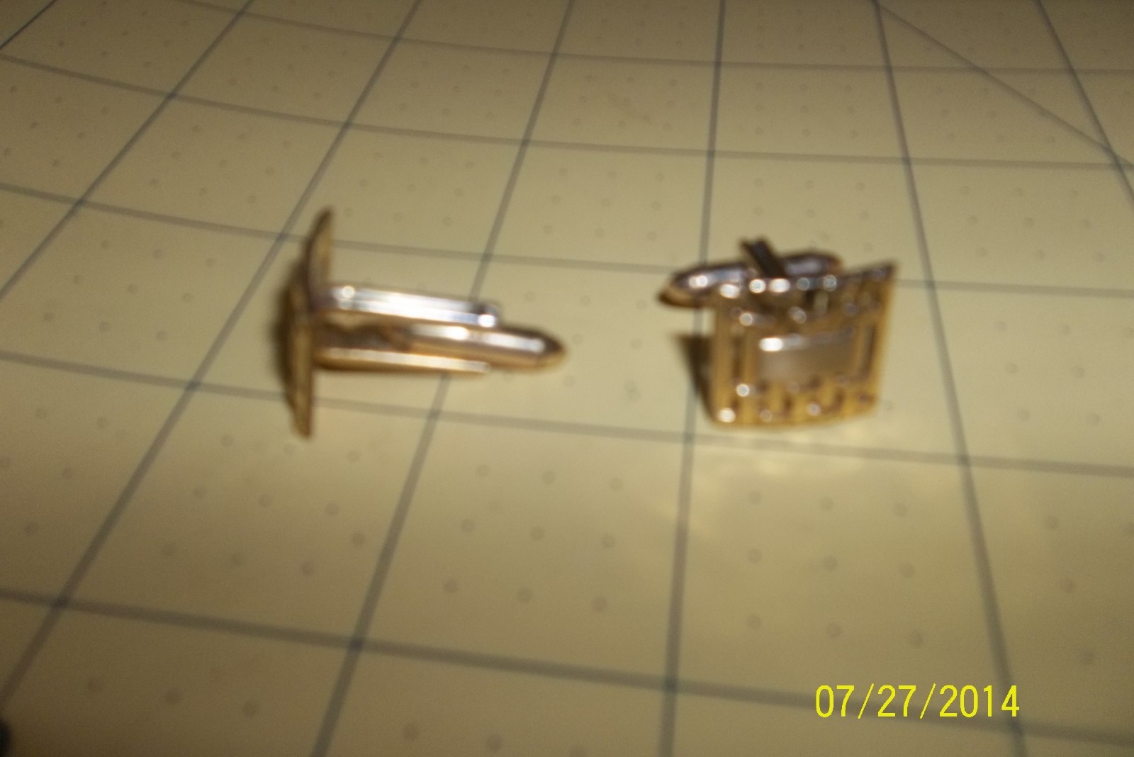 Vintage HADLEY weave gold tone Cufflinks Mens