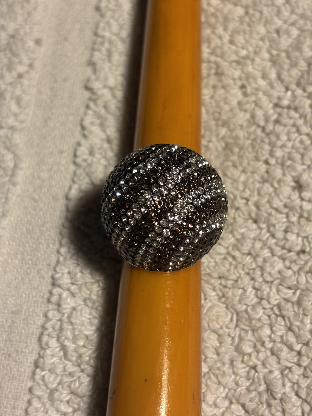 Vintage Henri Bendel Large Scale Rhinestone Dome Ring Size 7